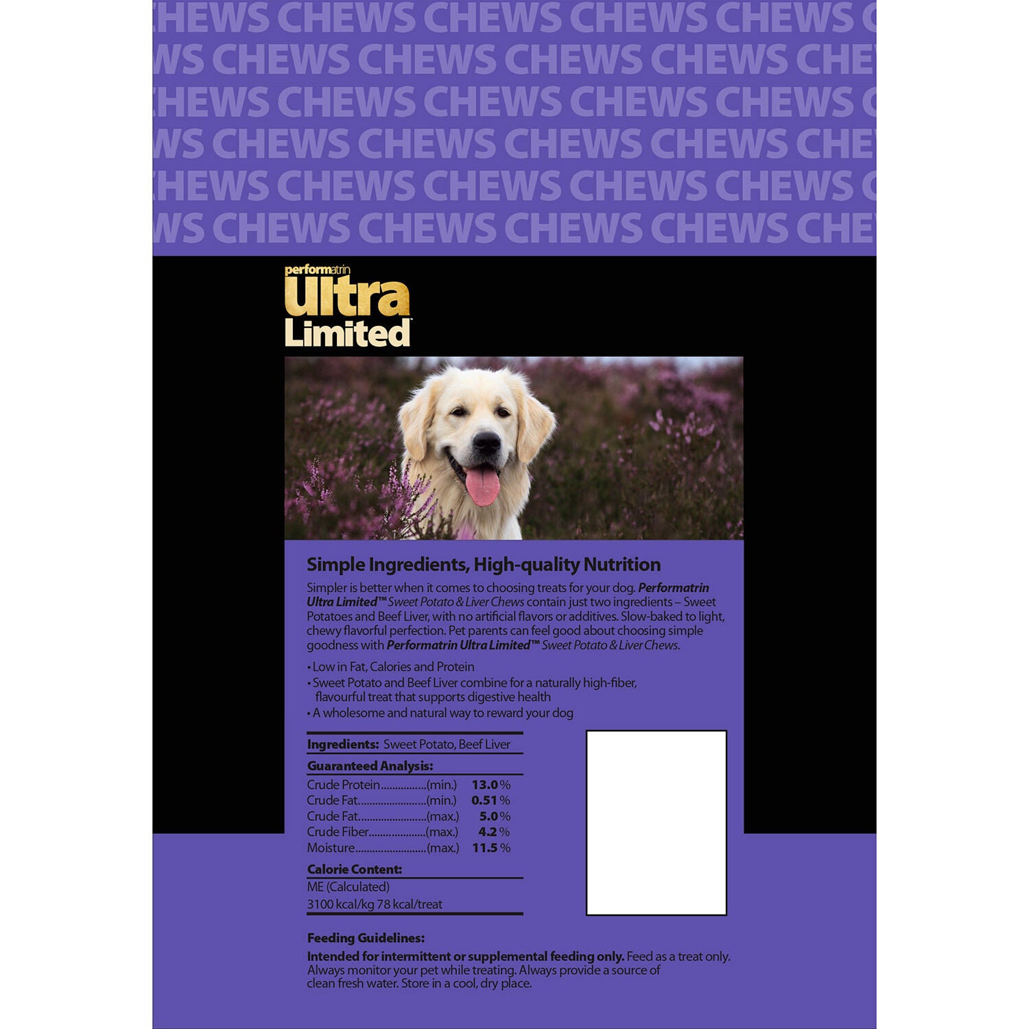 Performatrin Ultra Limited Sweet Potato & Liver Chews Dog Treats, 5.6-Oz