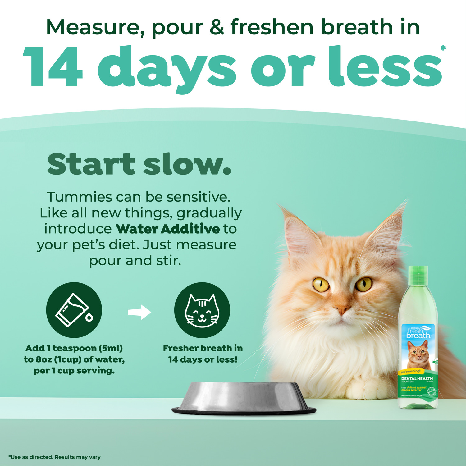 Tropiclean Fresh Breath Dental Health Solution Water Additive For Cats, 8-Oz