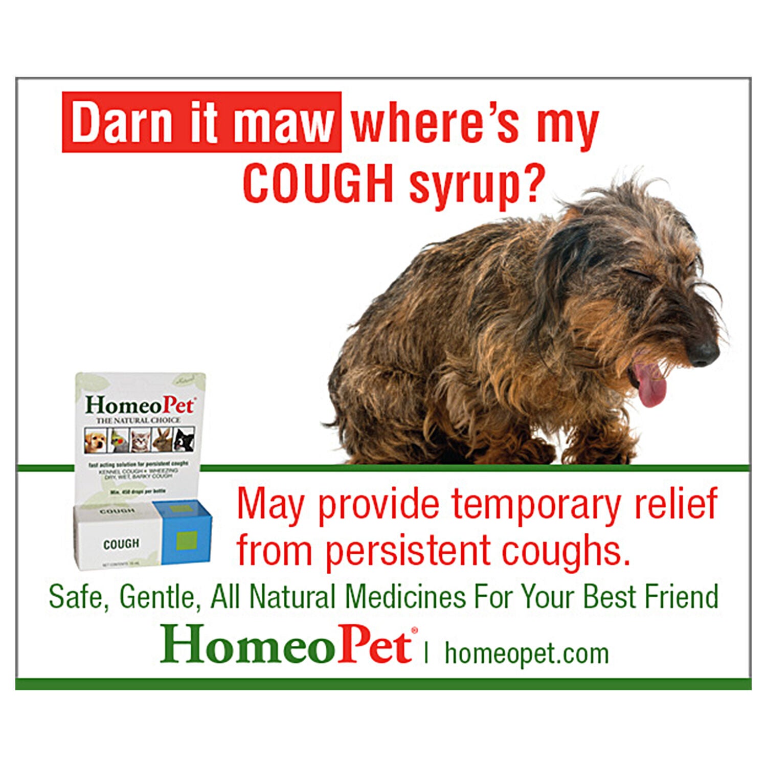 Homeopet Cough Drops For Pets, 150Ml/400Drops