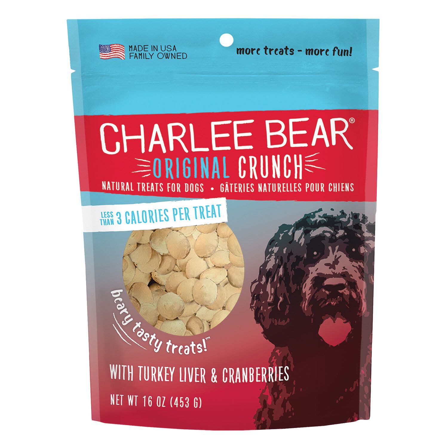 Charlee Bear Original Crunch With Turkey Liver & Cranberries Dog Treat