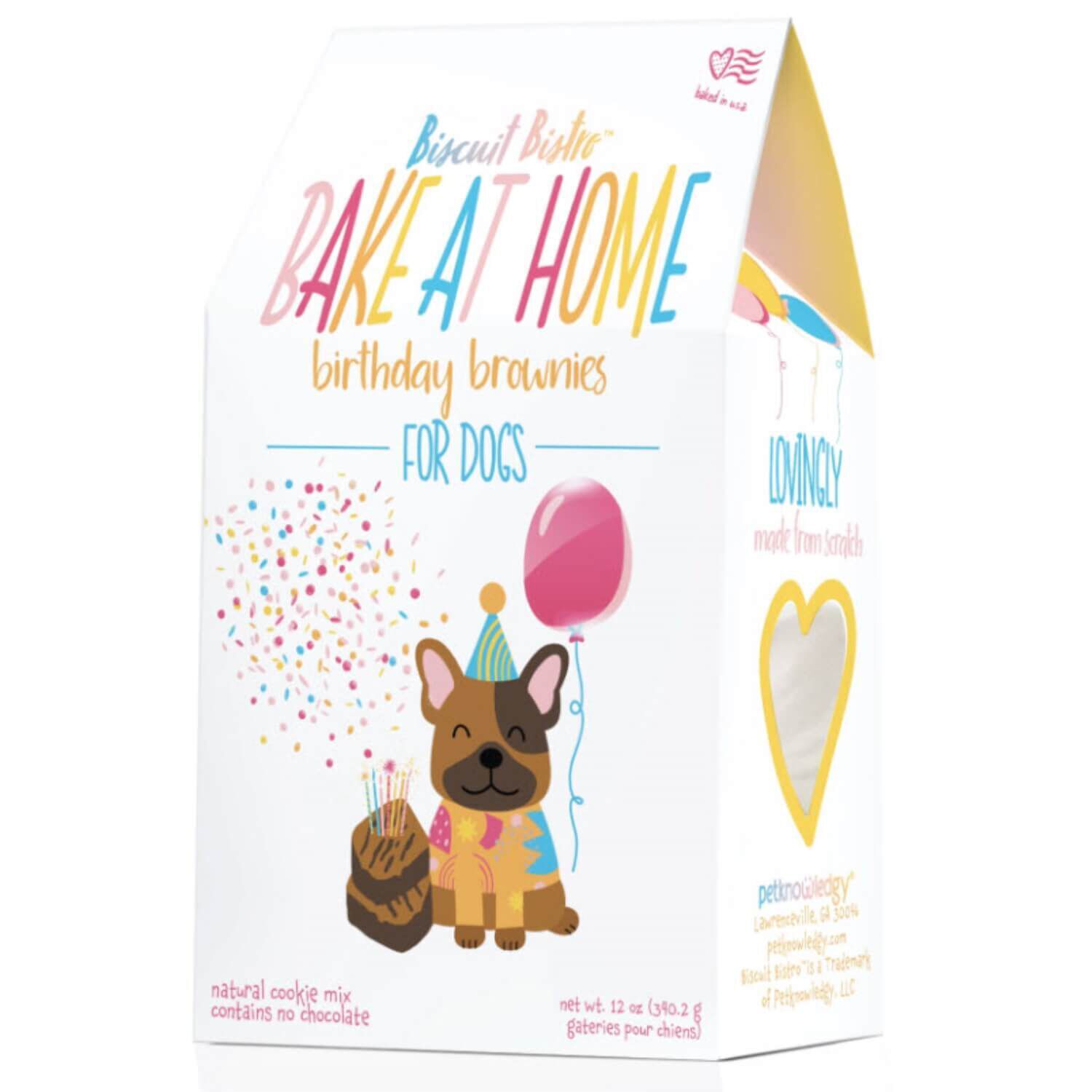 Spunky Pup Bake At Home Birthday Brownies Dog Treat Mix, Carob