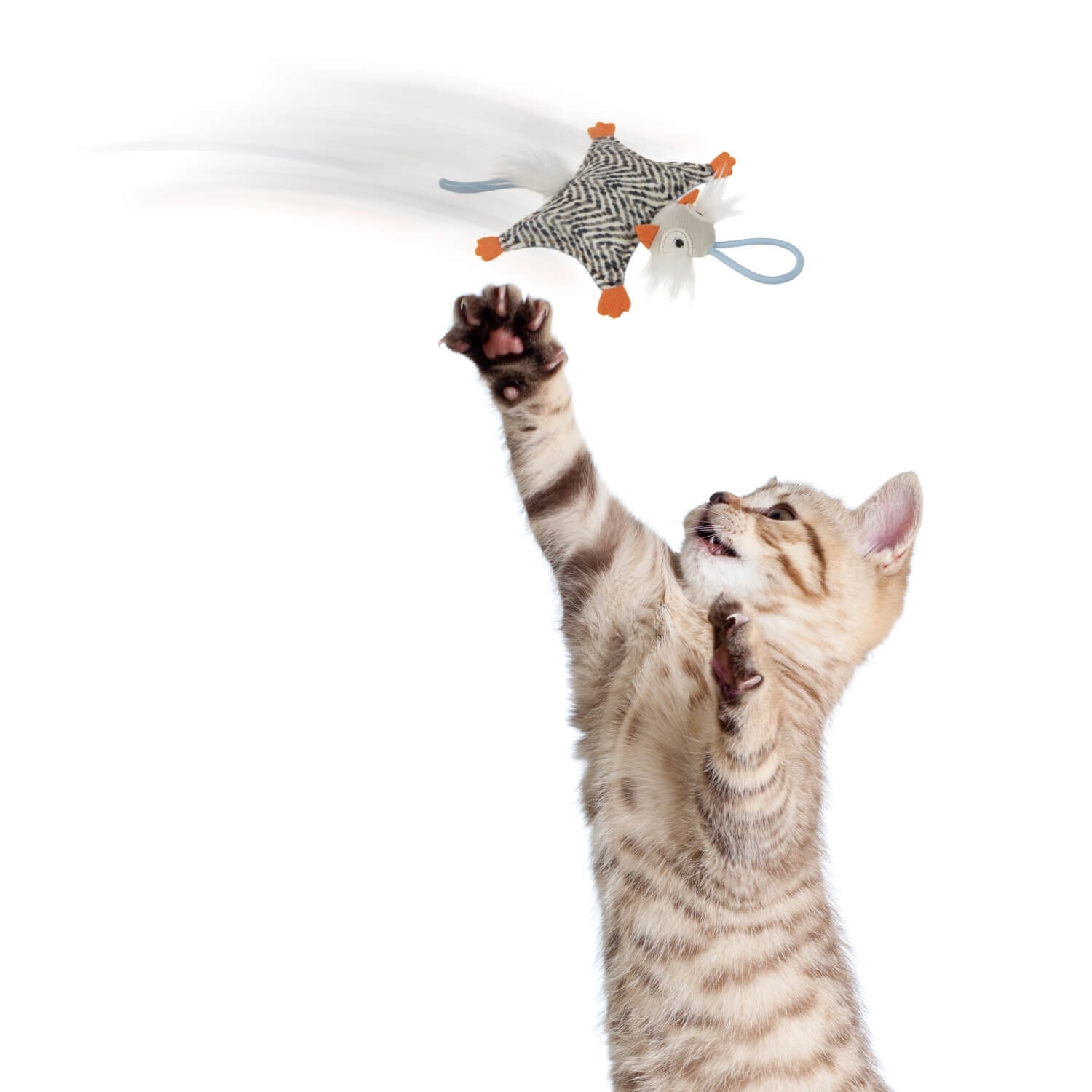 Instincts By Smartykat&reg; Soarin' Squirrel Happynip Silvervine & Catnip Crinkle Plush Launch And Chase Cat Toy