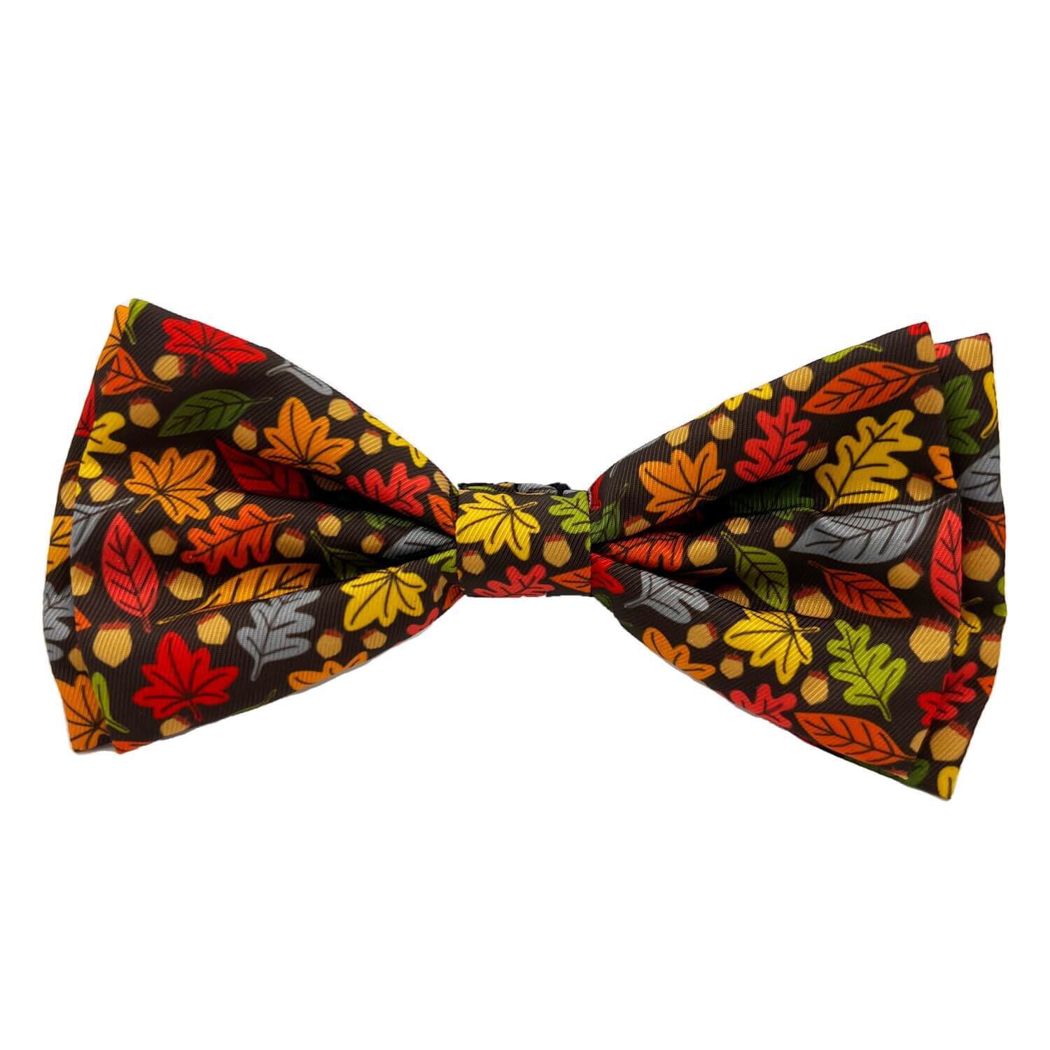 Huxley & Kent Leaves & Nuts Dog Collar Bow Tie