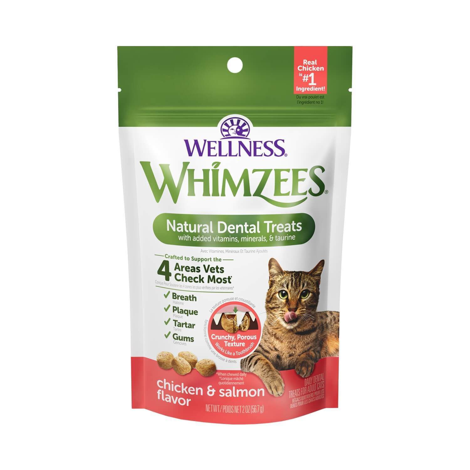 Whimzees By Wellness Cat Dental Treats, Chicken & Salmon