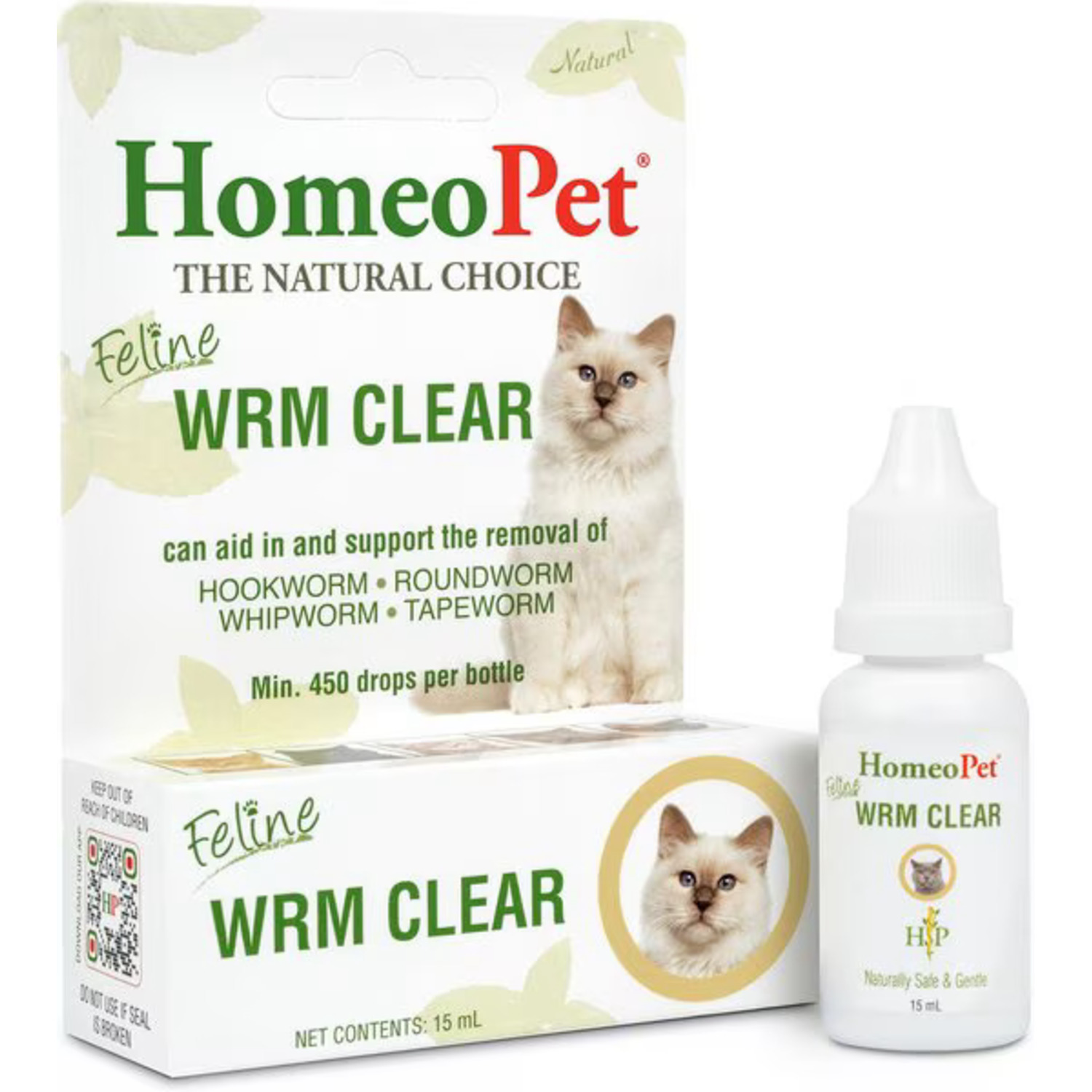 Homeopet Feline Wrm Clear Cat Deworming Aid, 15 Ml