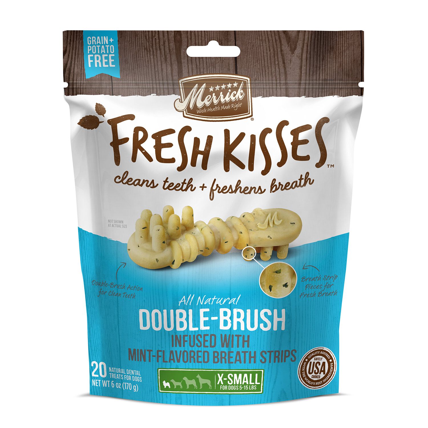 Merrick Fresh Kisses Mint Strips X-Small Dog Treats