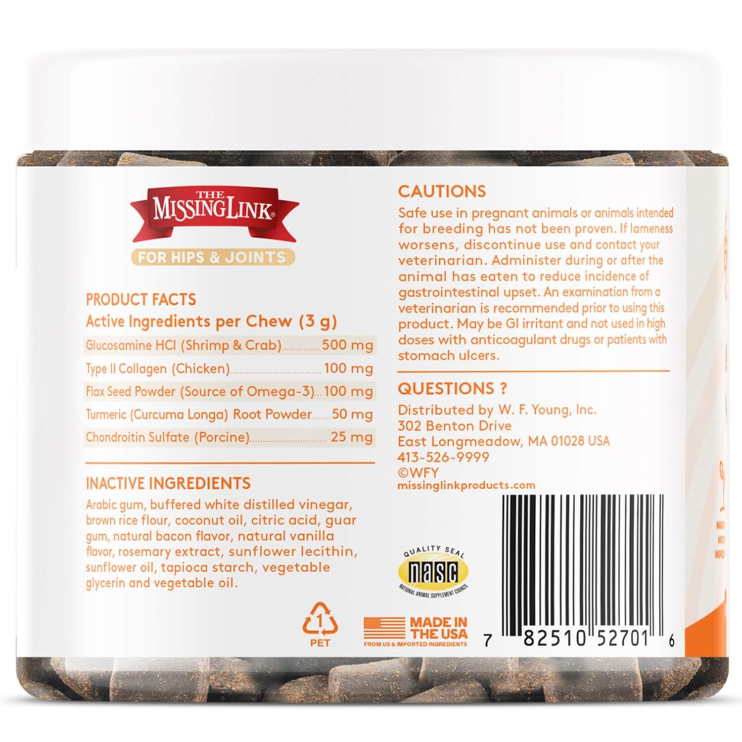 The Missing Link Collagen Care&trade; Soft Chews Hips & Joints, 60 Count Jar