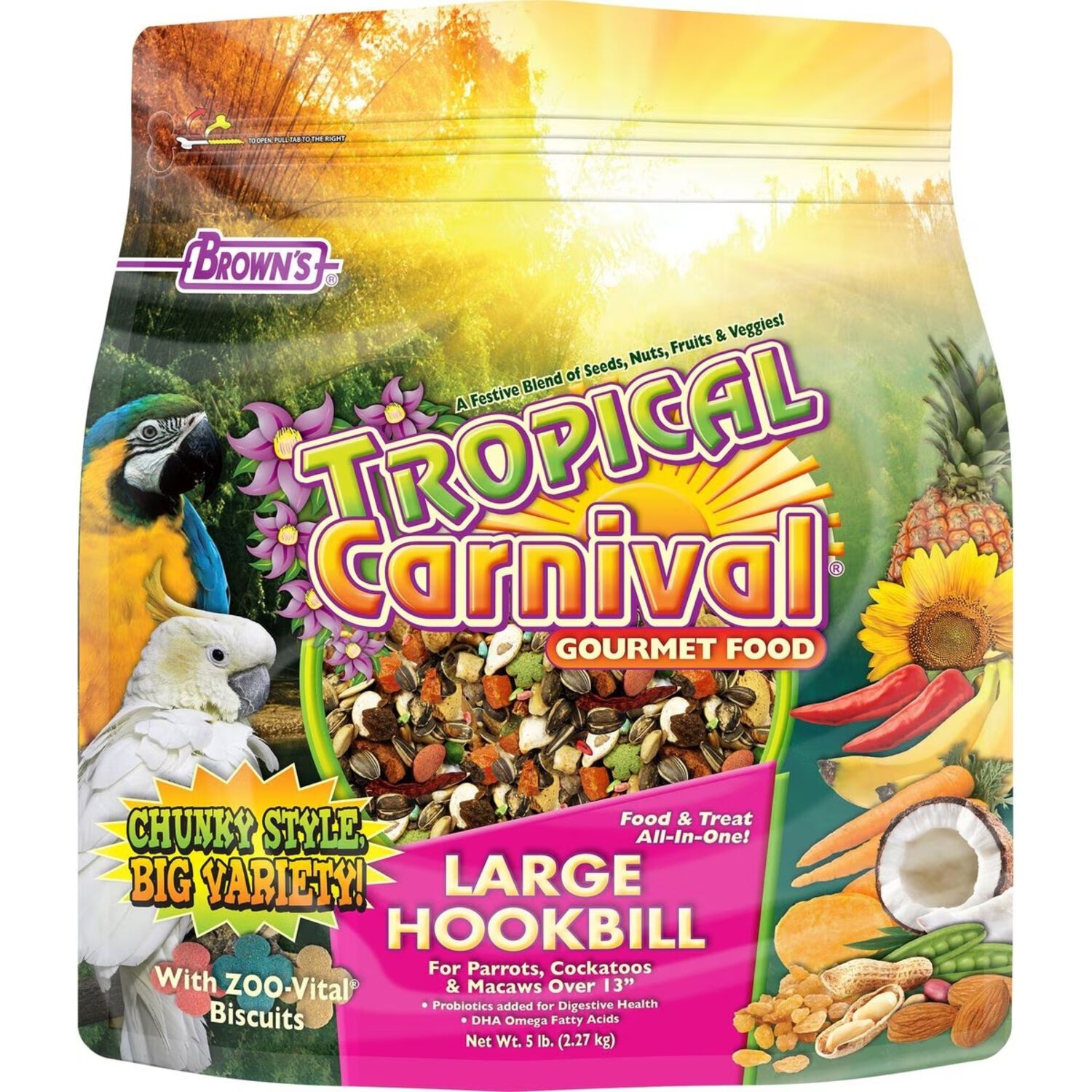 Tropical Carnival Large Hookbill Food, 5 Lb
