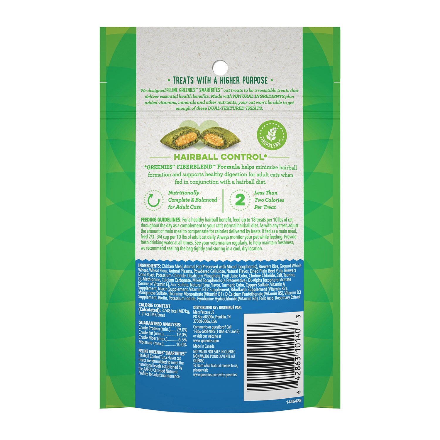 Greenies Smartbites Hairball Control Treats Tuna Flavor Dental Treat