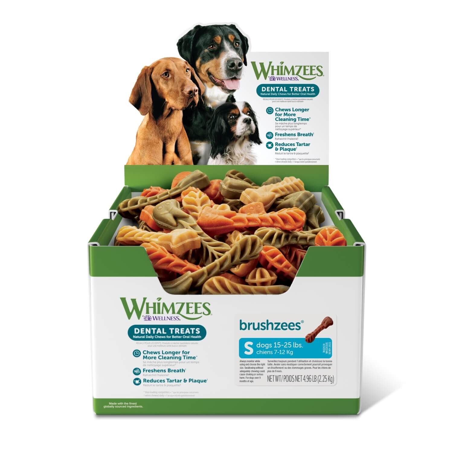 Whimzees By Wellness Brushzees Natural Grain Free Dental Dog Treats, Small, Test 7.24.2026
