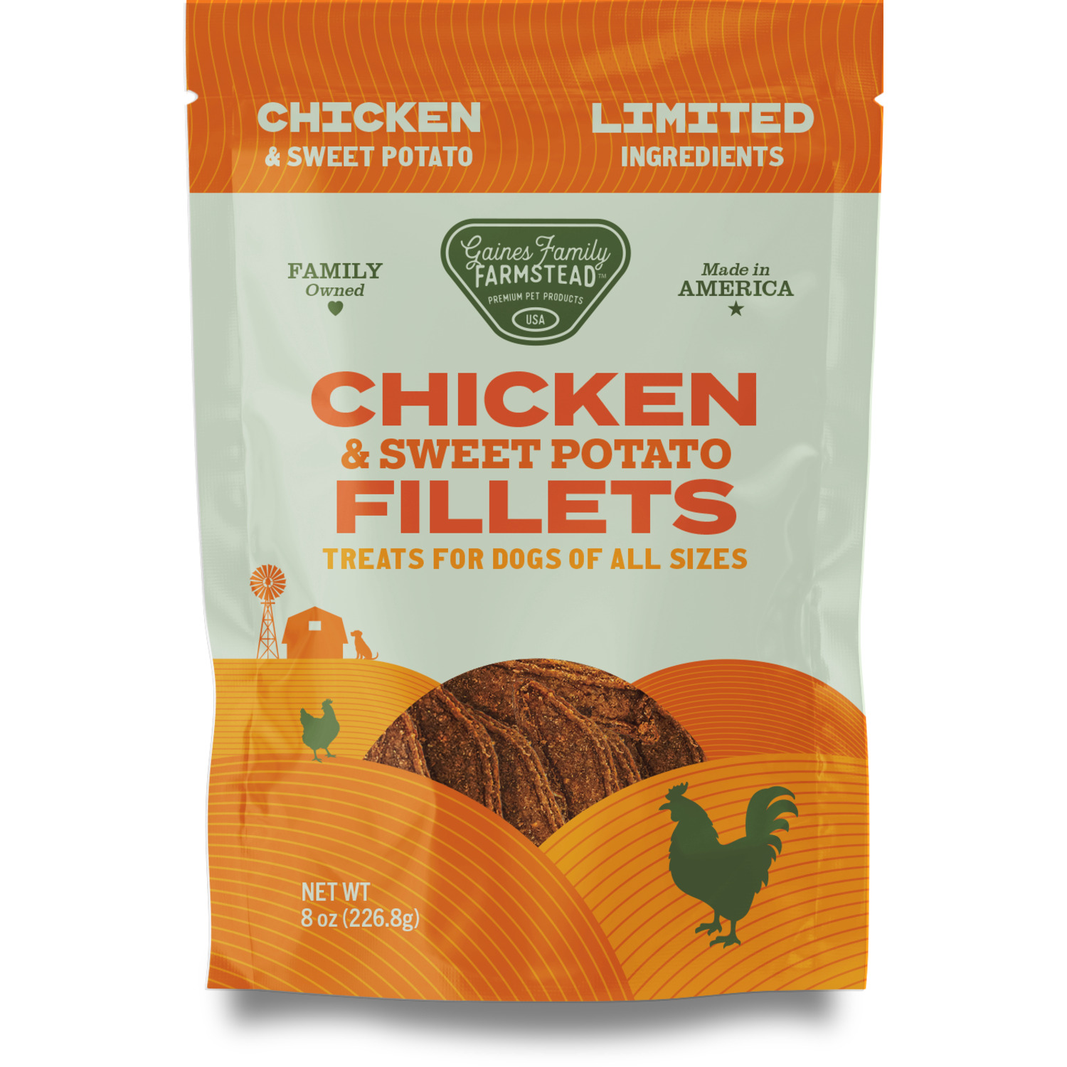 Gaines Family Farmstead Chicken And Sweet Potato Fillets Natural Dog Treats, 8Oz