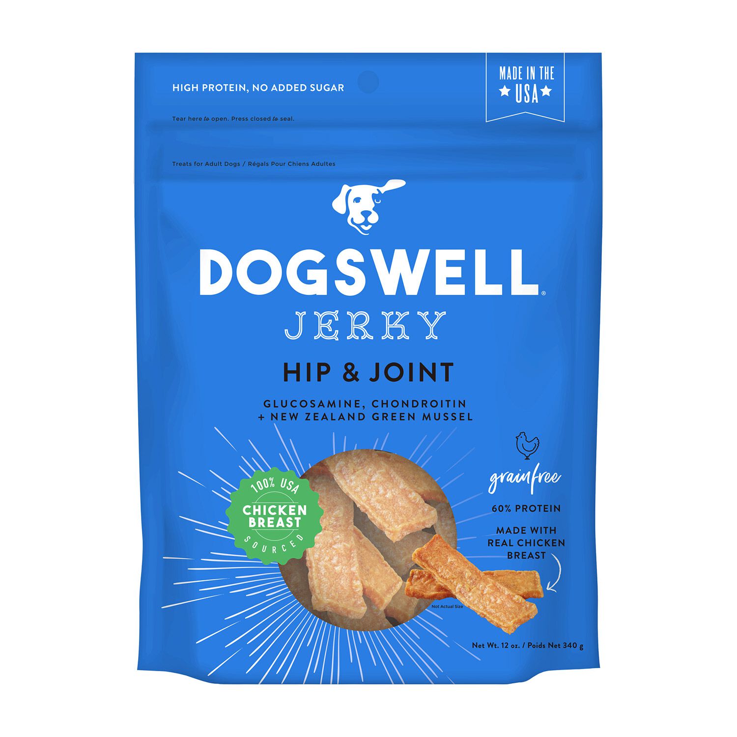 Dogswell Hip & Joint Grain-Free Chicken Jerky Dog Treats