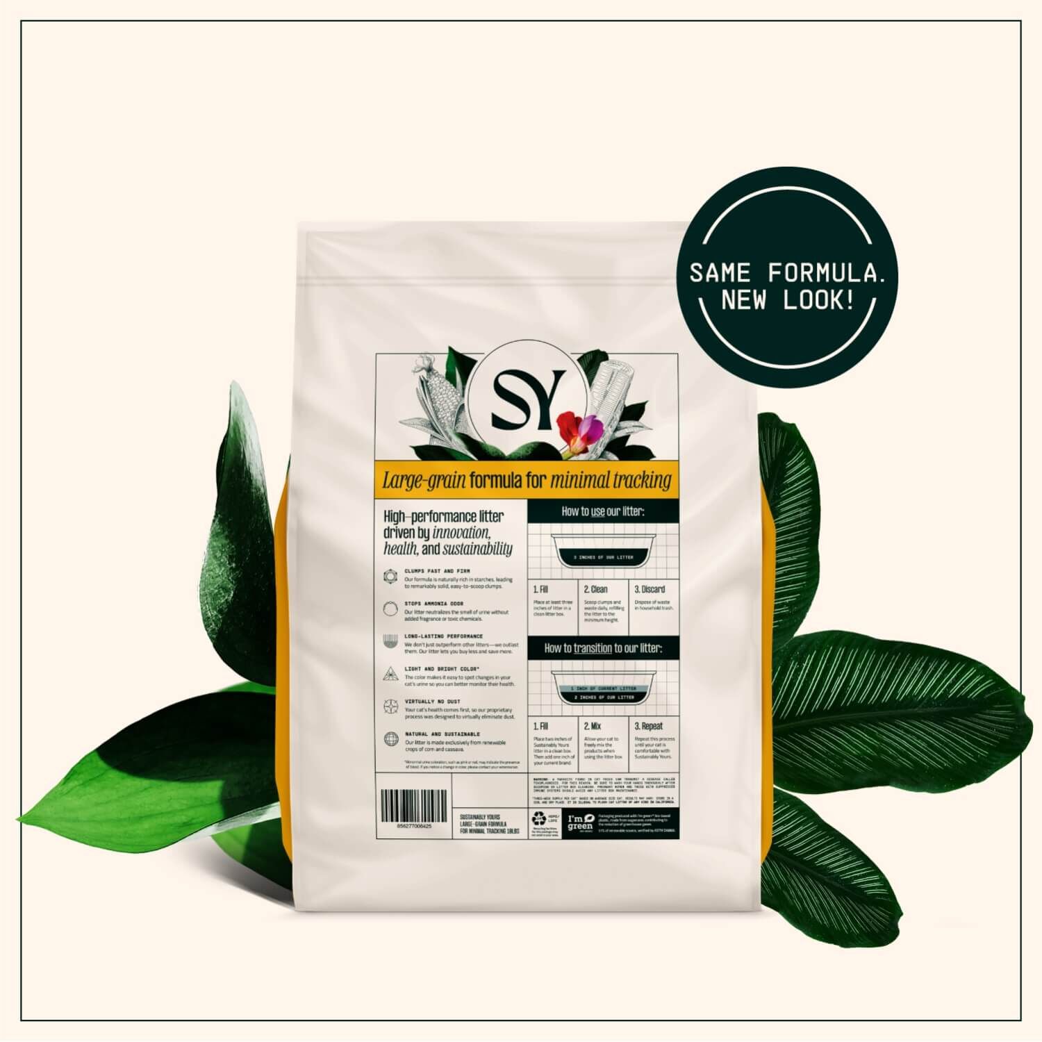 Sustainably Yours Large Grain Minimal Tracking Cat Litter