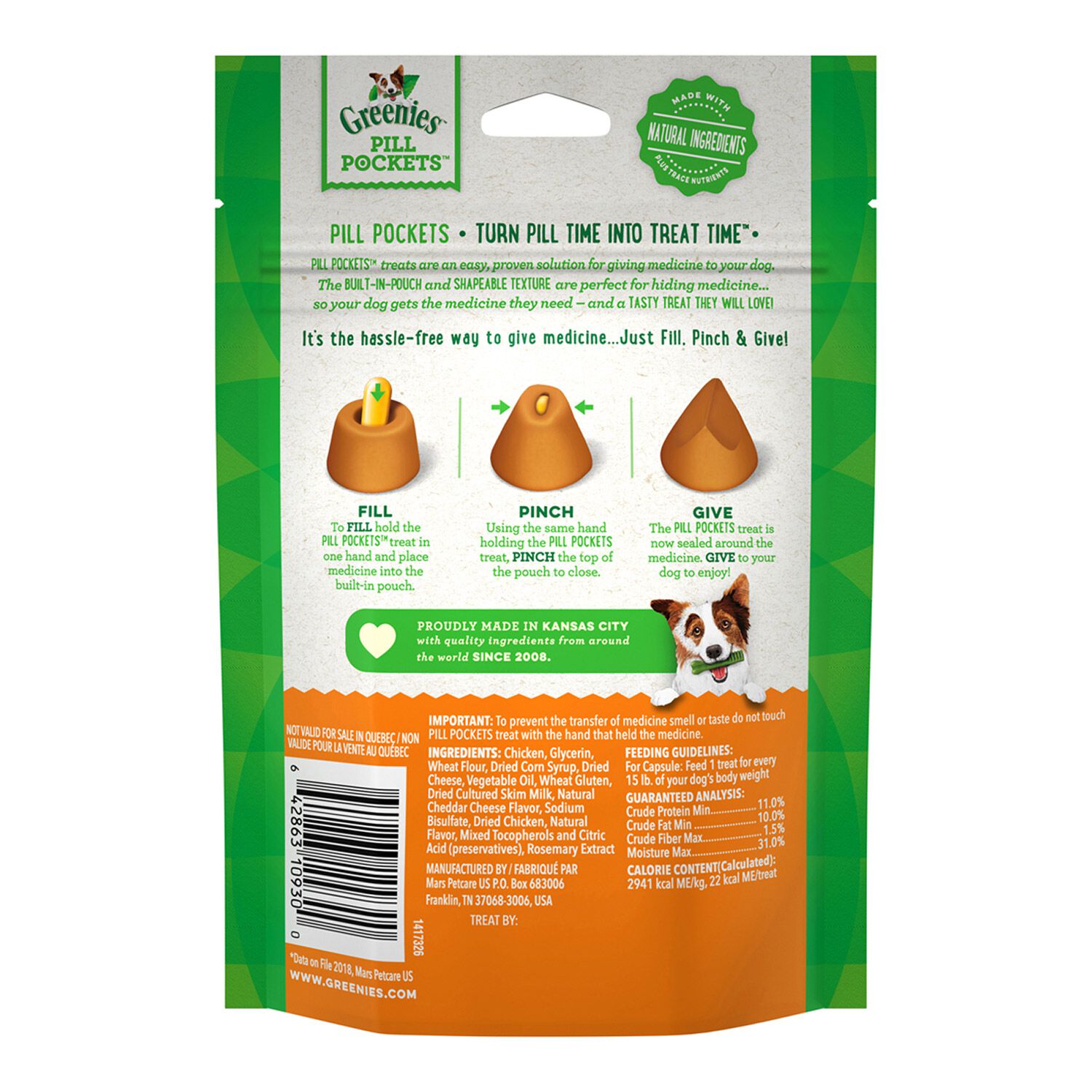 Greenies Pill Pockets Cheese Capsule Dog Treat