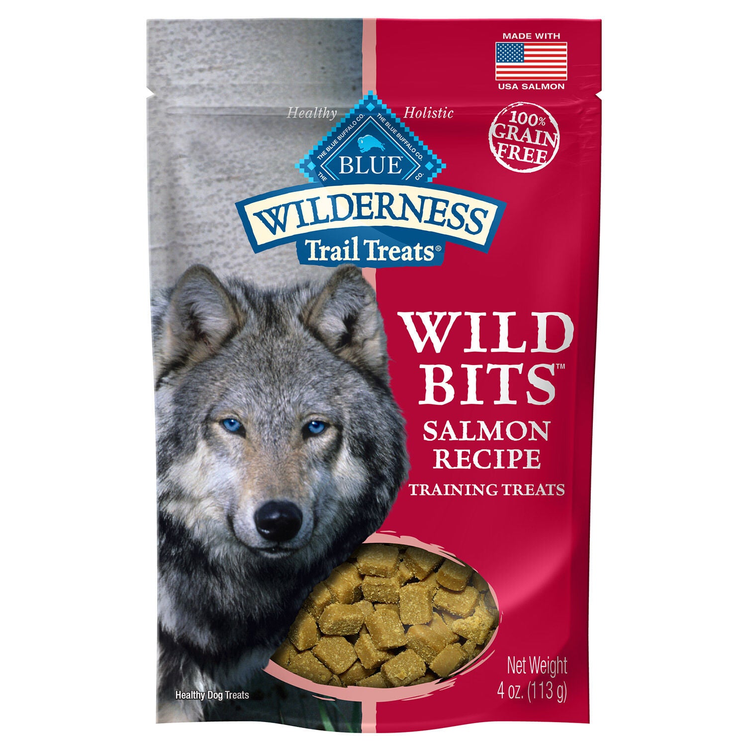Blue Buffalo Wilderness Trail Treats Wild Bits Salmon Recipe Grain Free Dog Training Treats