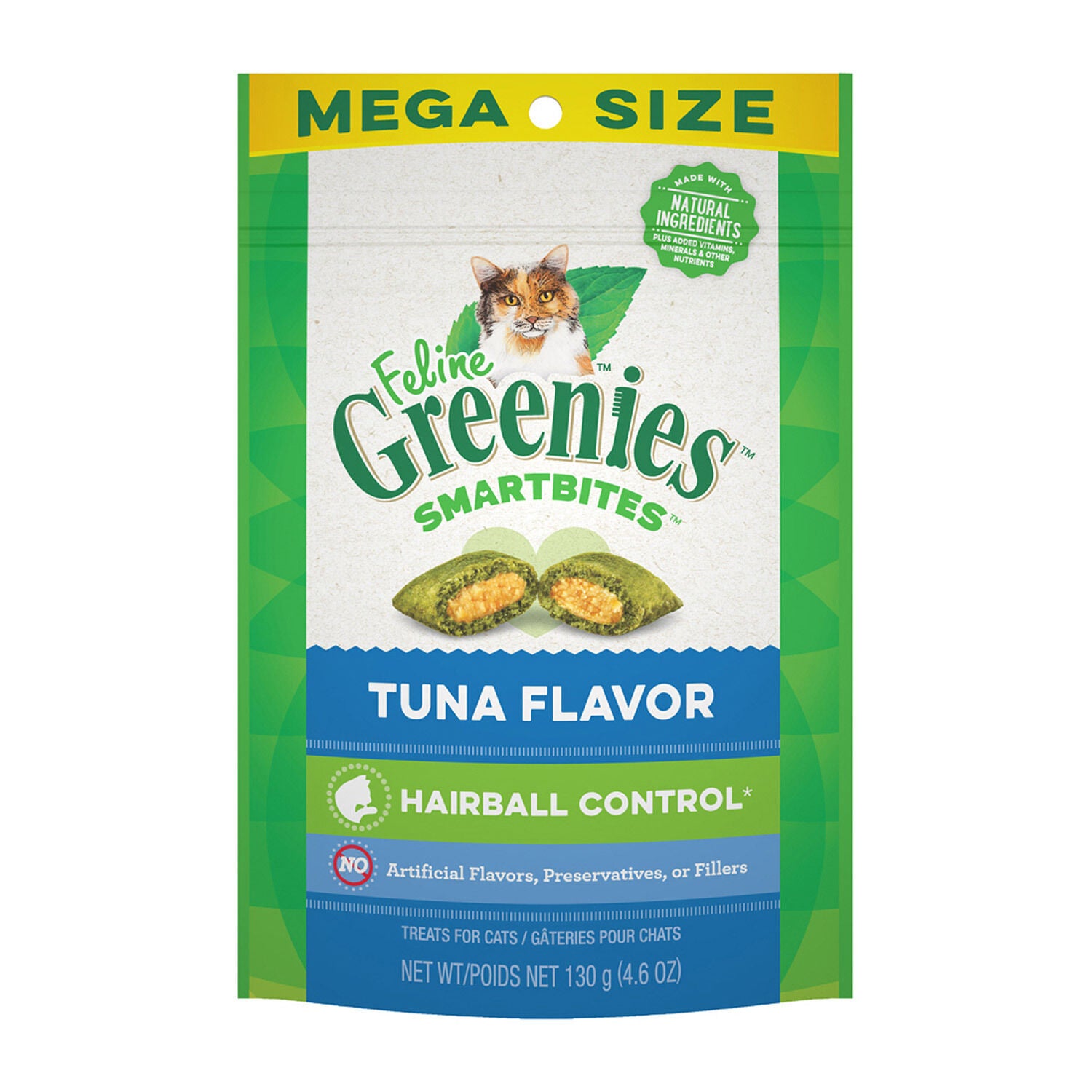 Greenies Smartbites Hairball Control Treats Tuna Flavor Dental Treat