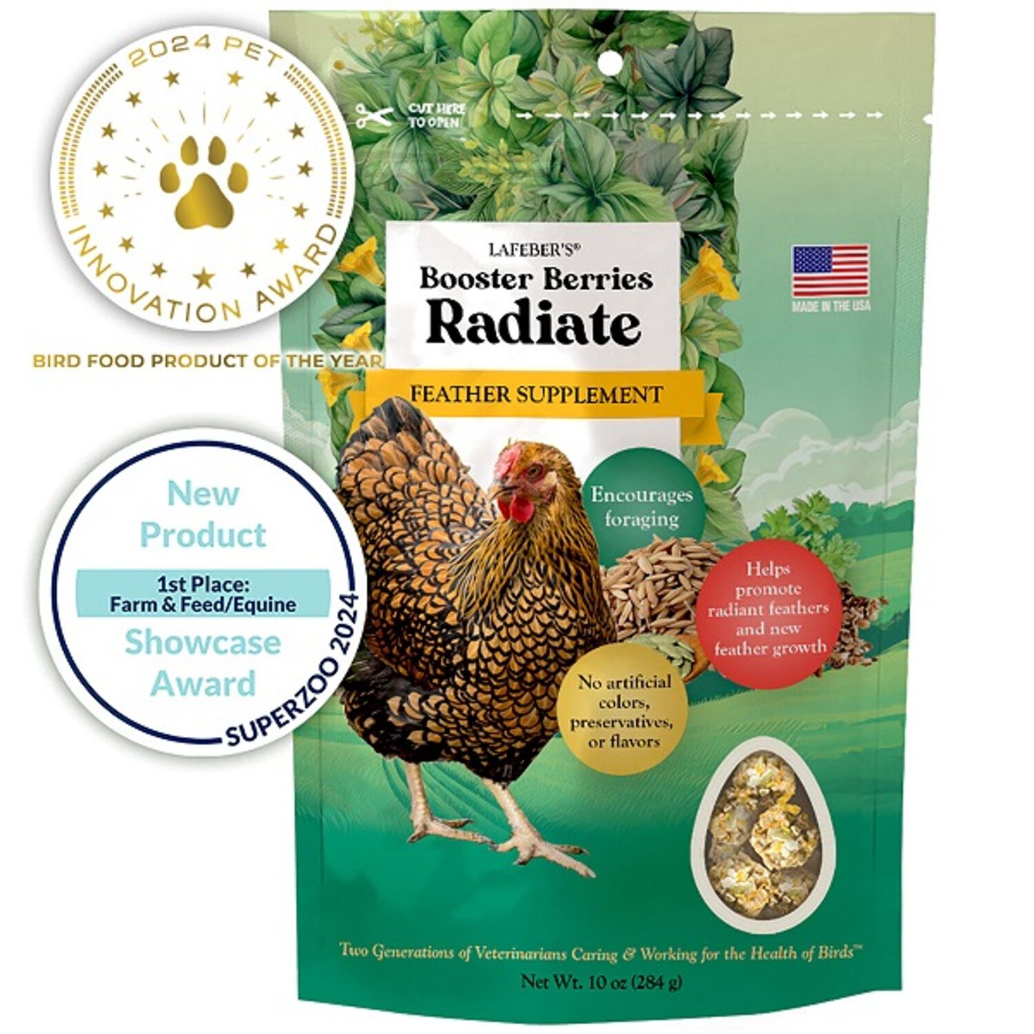 Lafeber Booster Berries Radiate Chicken Food Supplement, 10 Oz