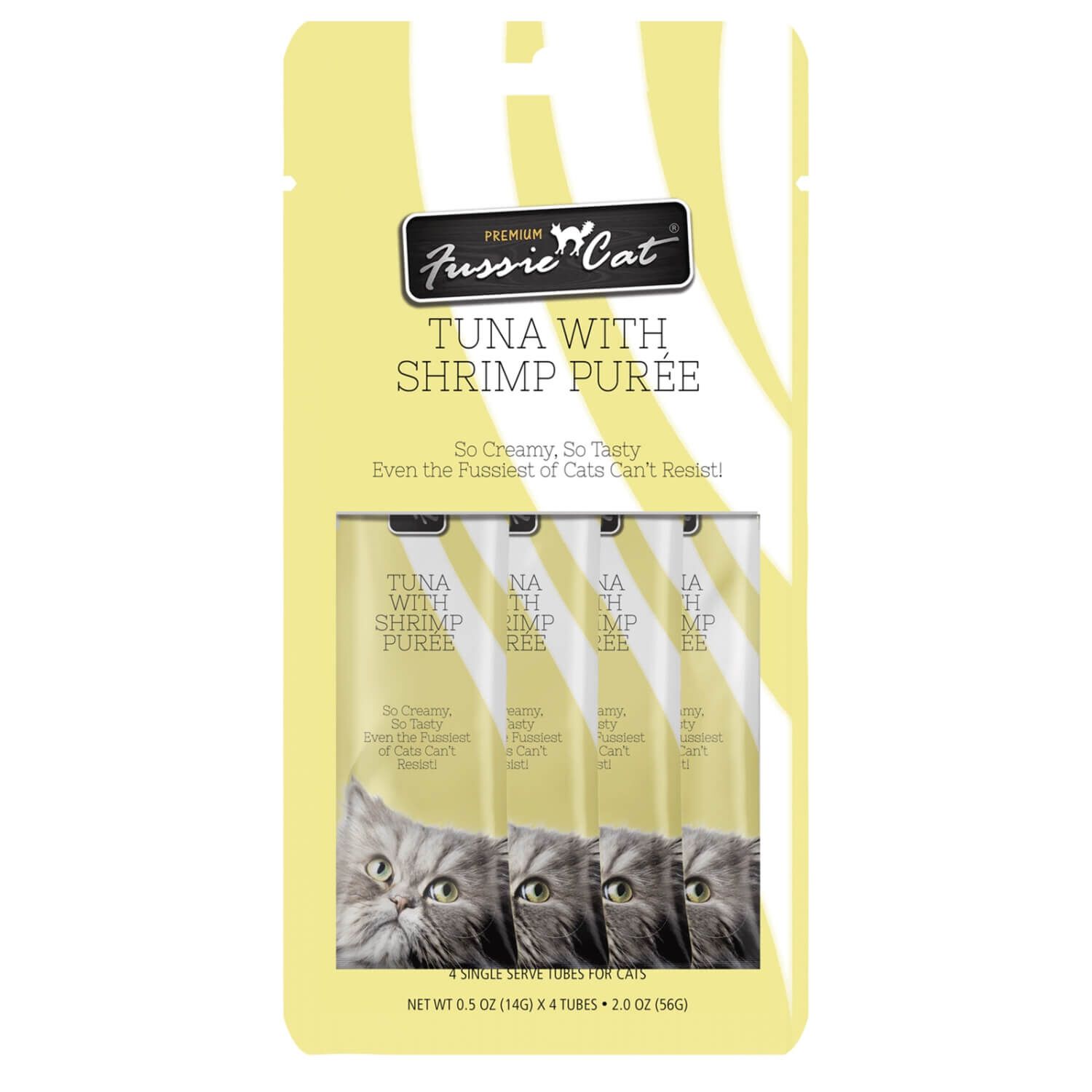 Fussie Cat Premium Tuna With Shrimp Puree Cat Treat