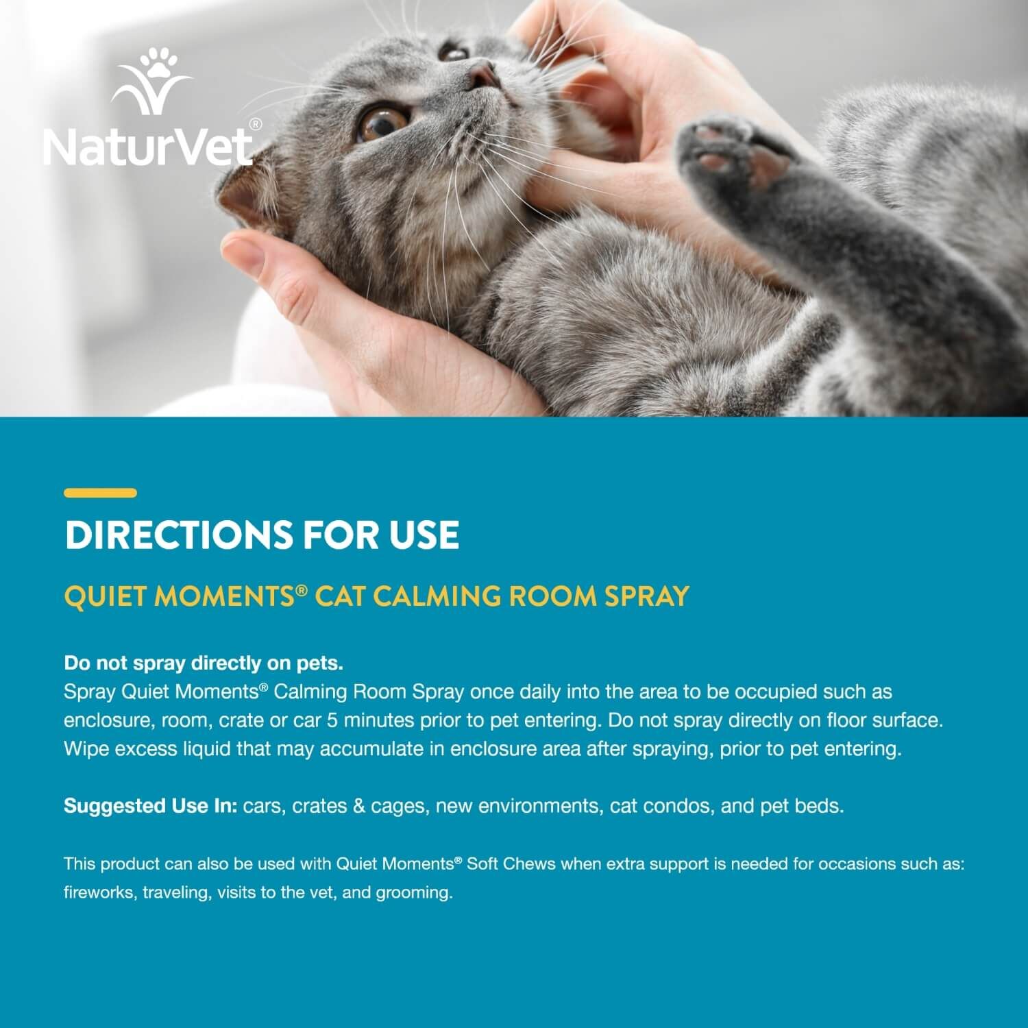 Naturvet Quiet Moments Cat Calming Room Spray