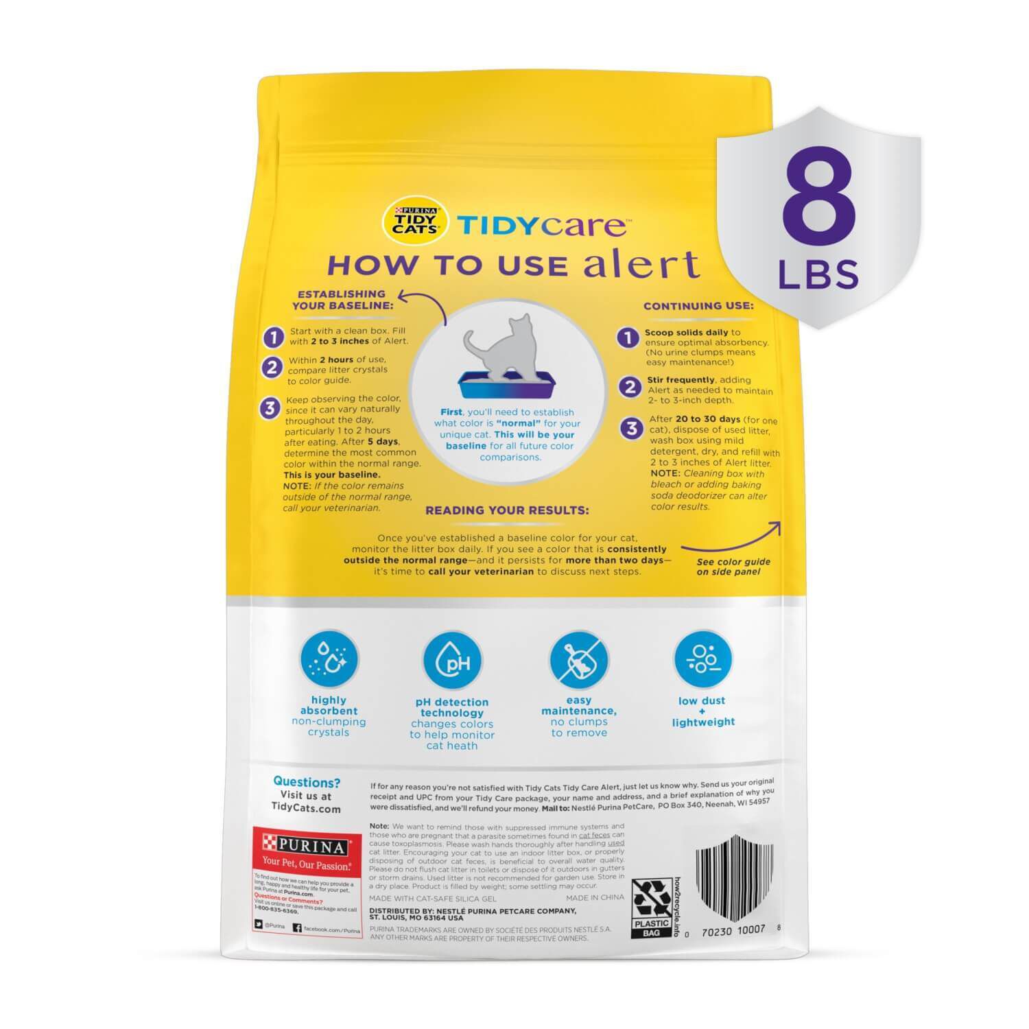 Tidy Cats Tidy Care Alert Health Monitoring Cat Litter With Silica Crystals