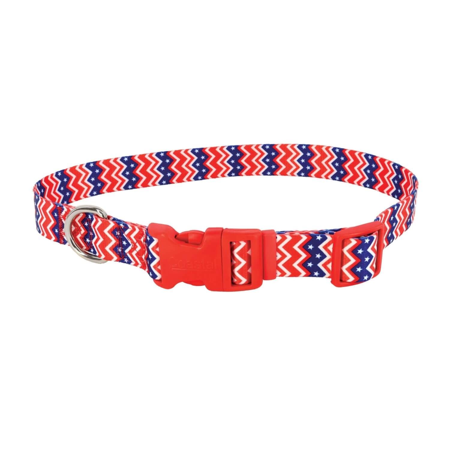 Coastal Pet Styles Adjustable Dog Collar - Chevrons & Stars