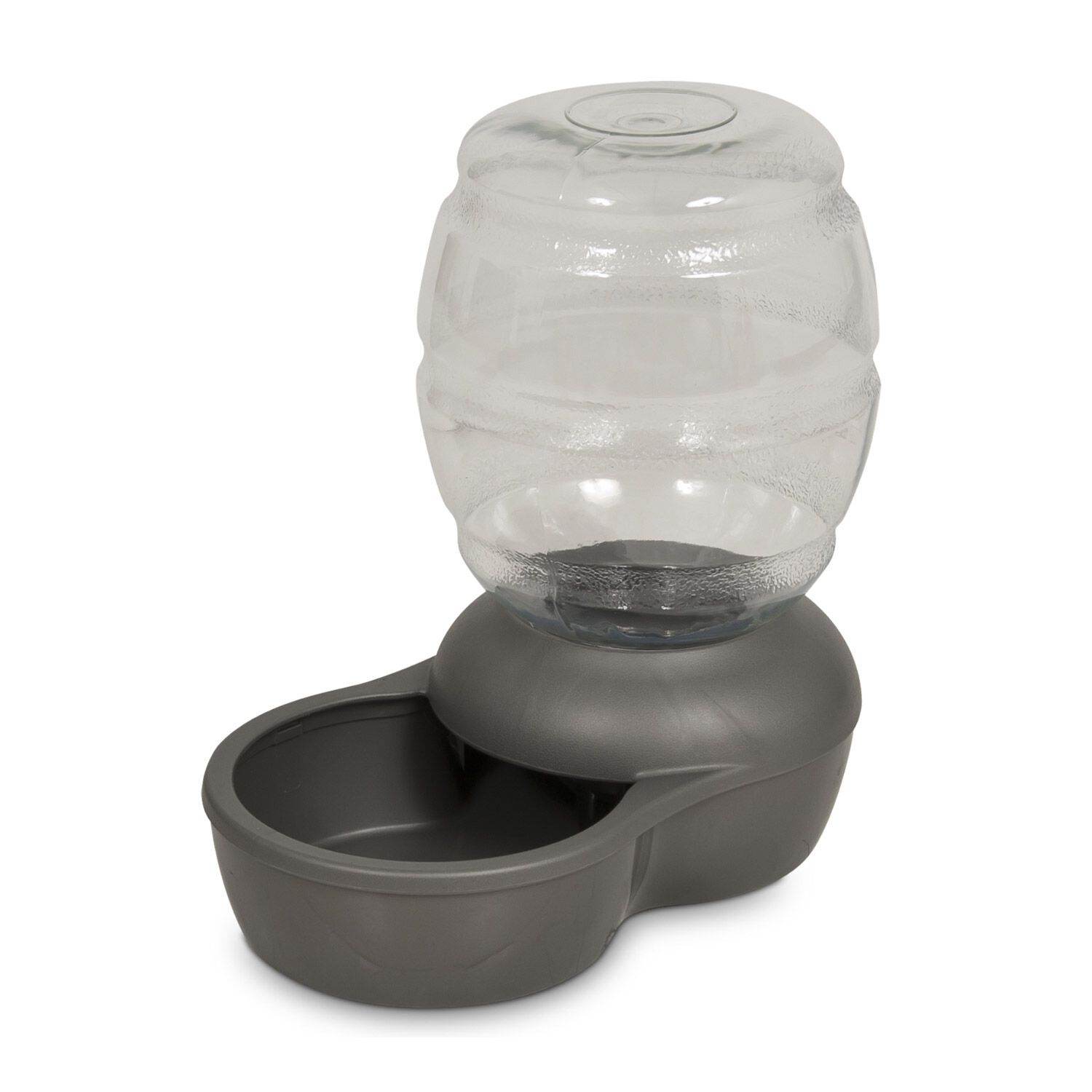 Petmate Replendish Dog & Cat Waterer With Microban, Large, Pearl Silver Grey
