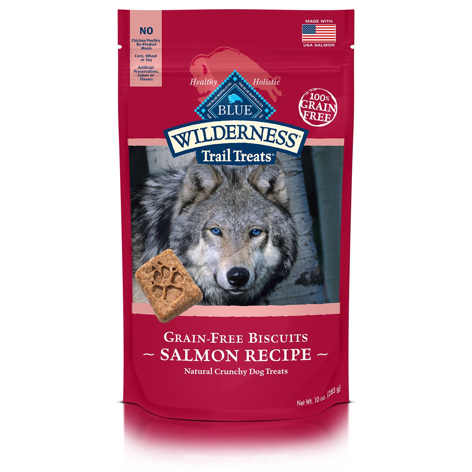 Blue Buffalo Wilderness Trail Treats Grain-Free Biscuit Dog Treats, Salmon Recipe
