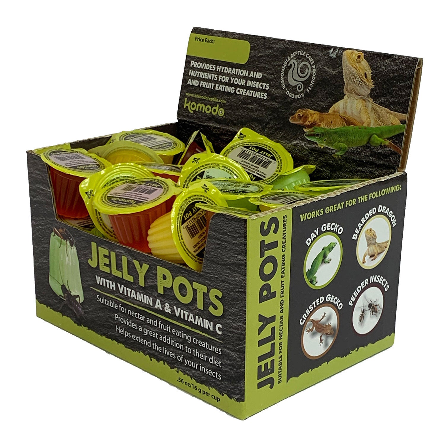 Komodo Jelly Pots - Fruit Mix Cricket Food