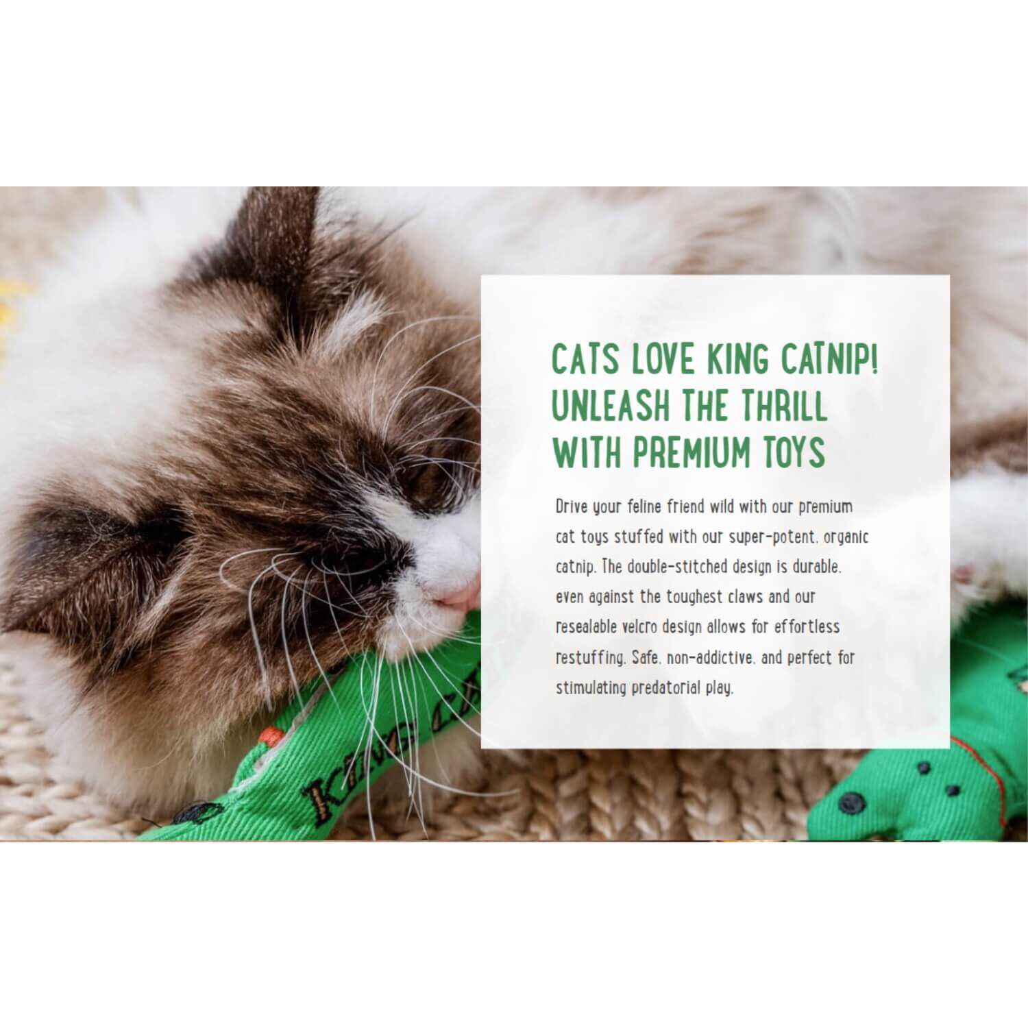King Catnip Mouse Resealable Catnip Toy Filled With Organic Catnip