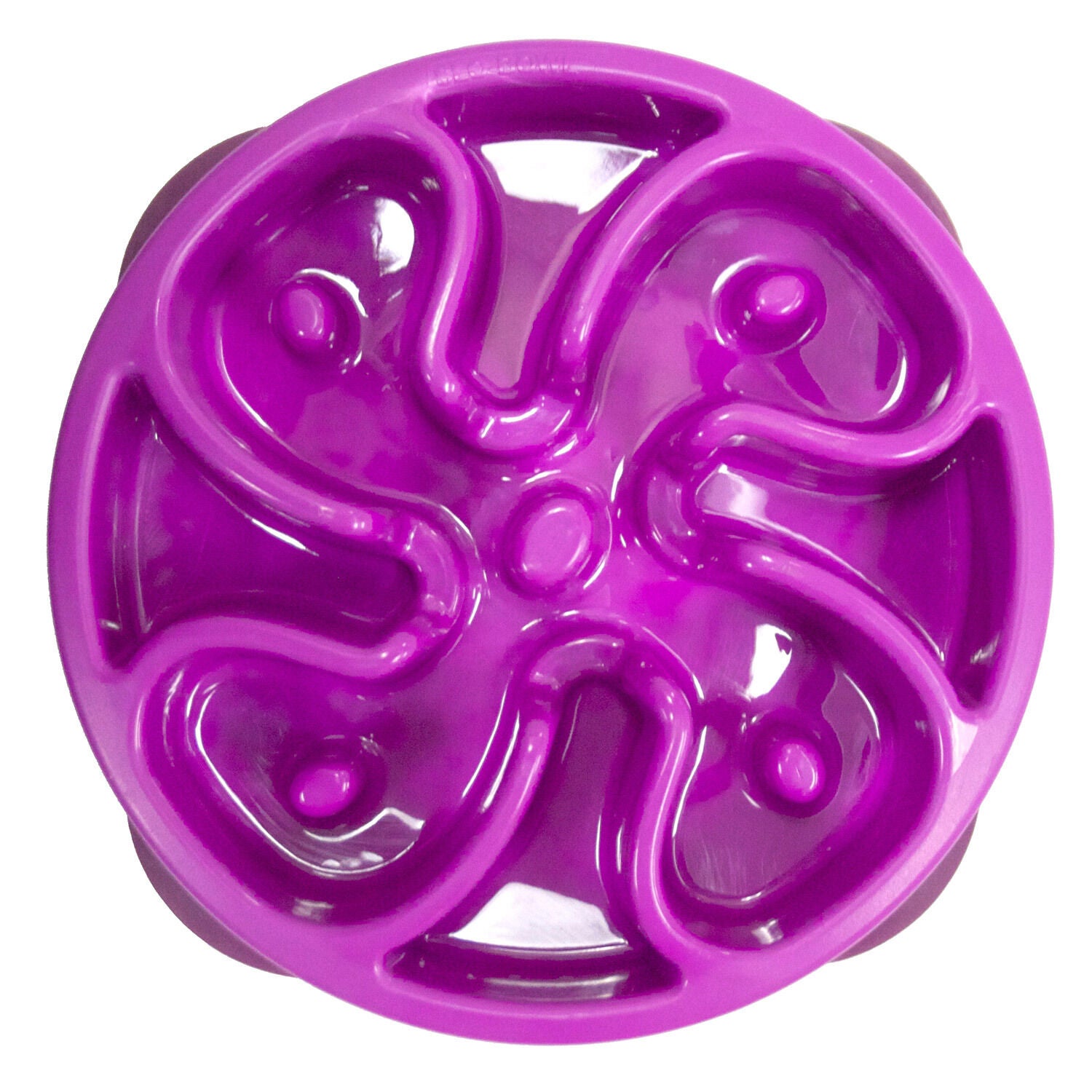 Outward Hound Slo-Bowl Slow Feeding Bowl Mini Flower, Purple