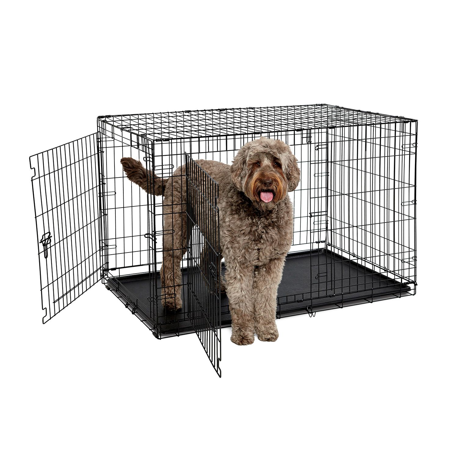 Midwest Contour Folding Double Door Dog Crate, 48"