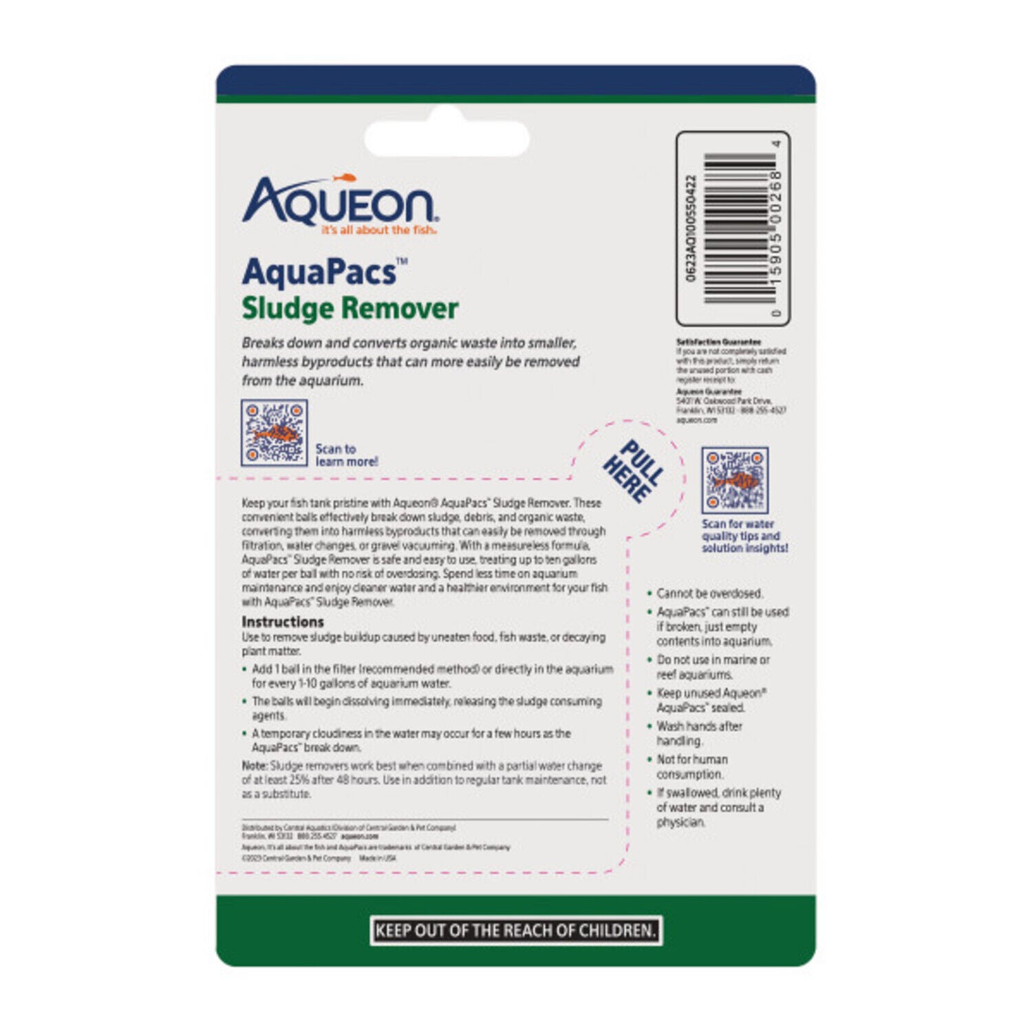 Aqueon Aquapacs Sludge Remover, 10 Gallon - 4 Pack