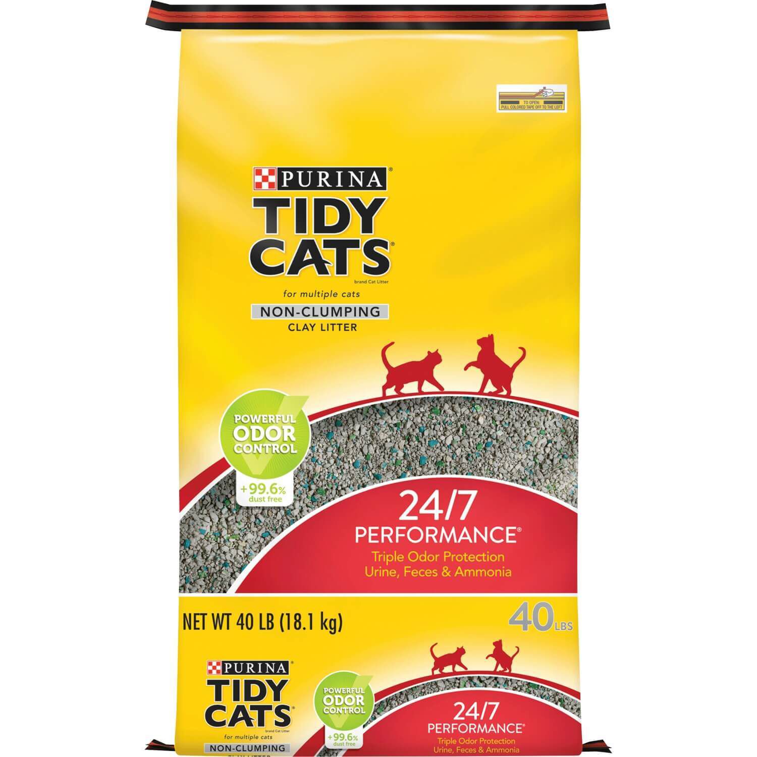 Tidy Cats Multi-Cat Non-Clumping Cat Litter, 24/7 Performance