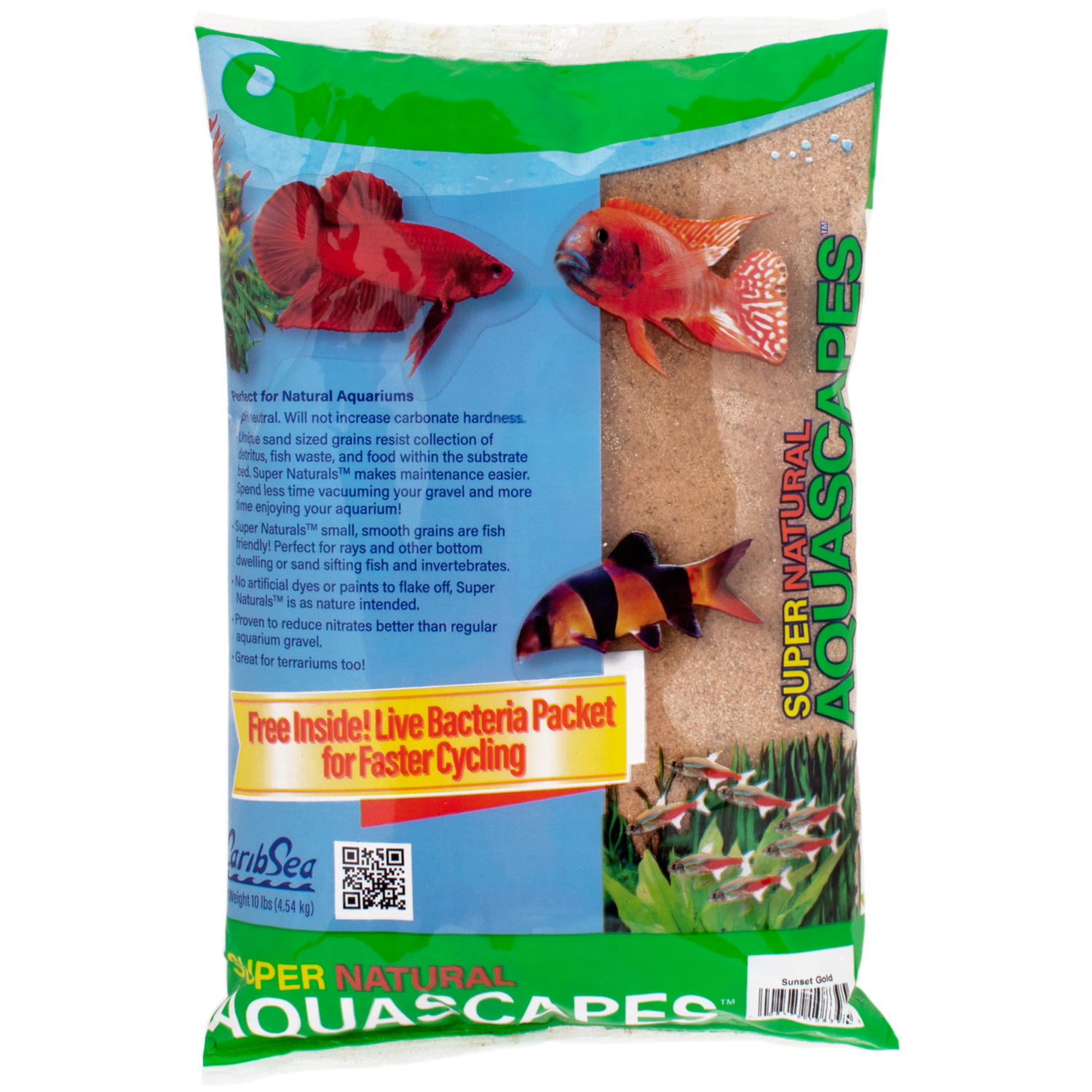 Carib Sea Super Natural Aquascapes Sunset Gold Aquarium Sand, 10Lb