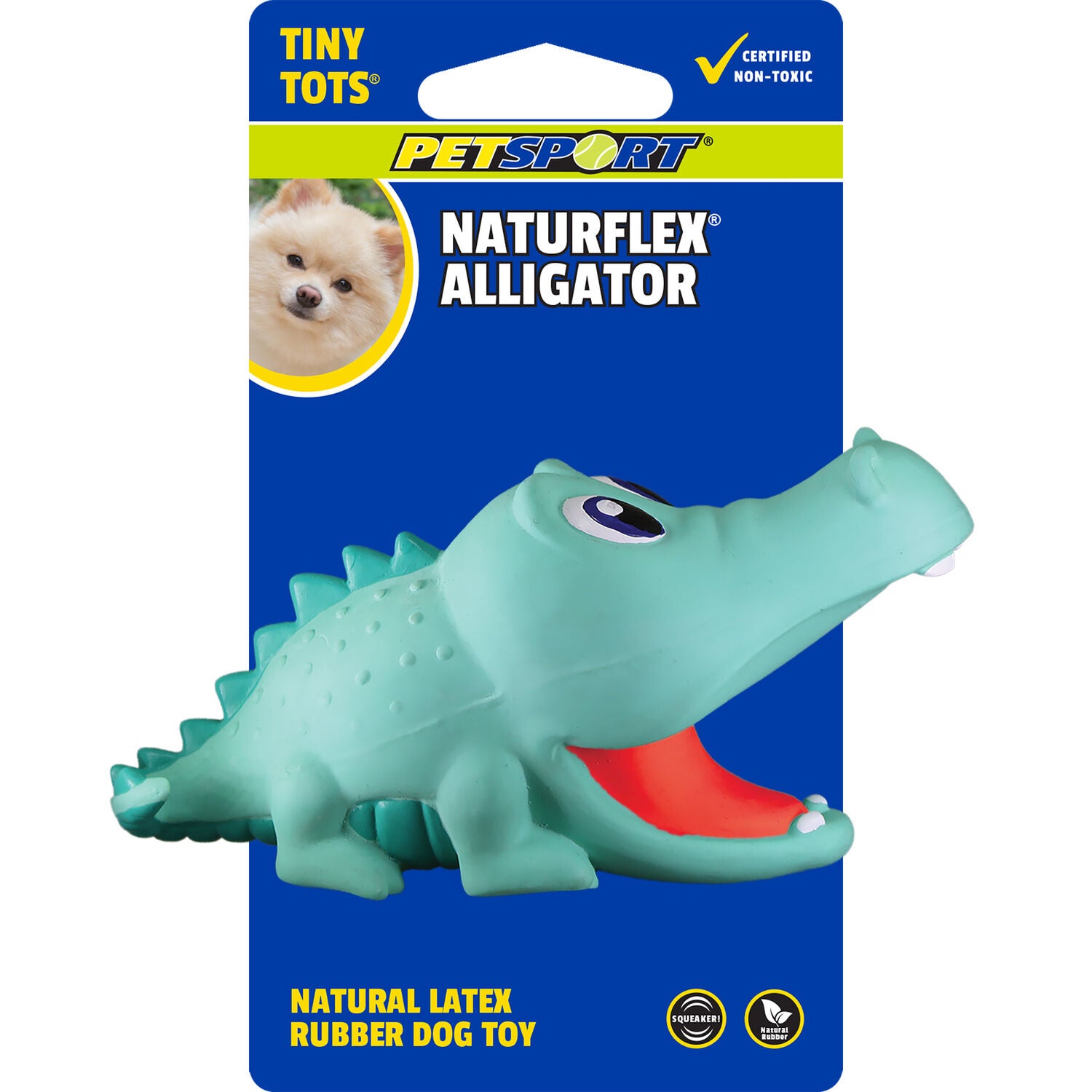 Petsport Naturflex Babies Latex Alligator Dog Toy, Large, 8.5"
