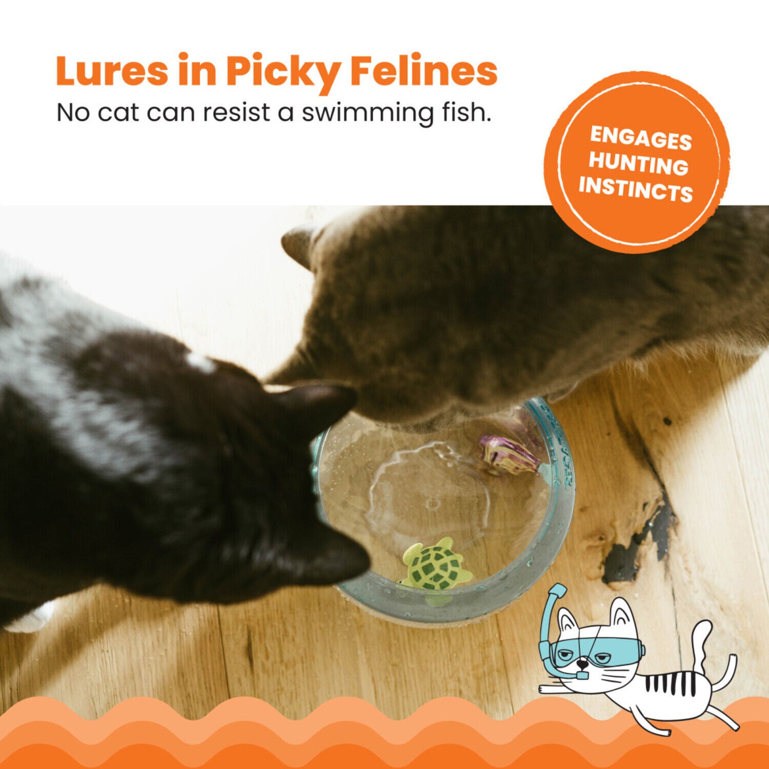Catstages Meow-Smerizing Fun Fish Bowl Interactive Cat Toy