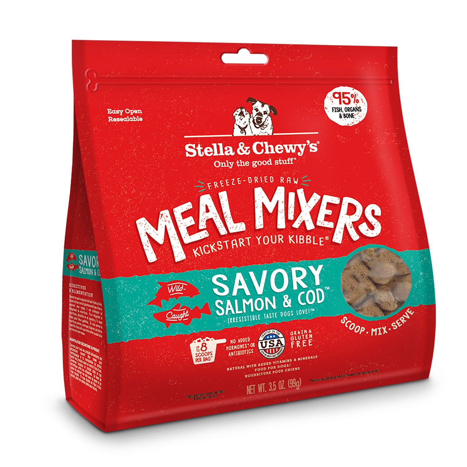 Stella & Chewy's Freeze-Dried Raw Savory Salmon & Cod Meal Mixers Dog Food