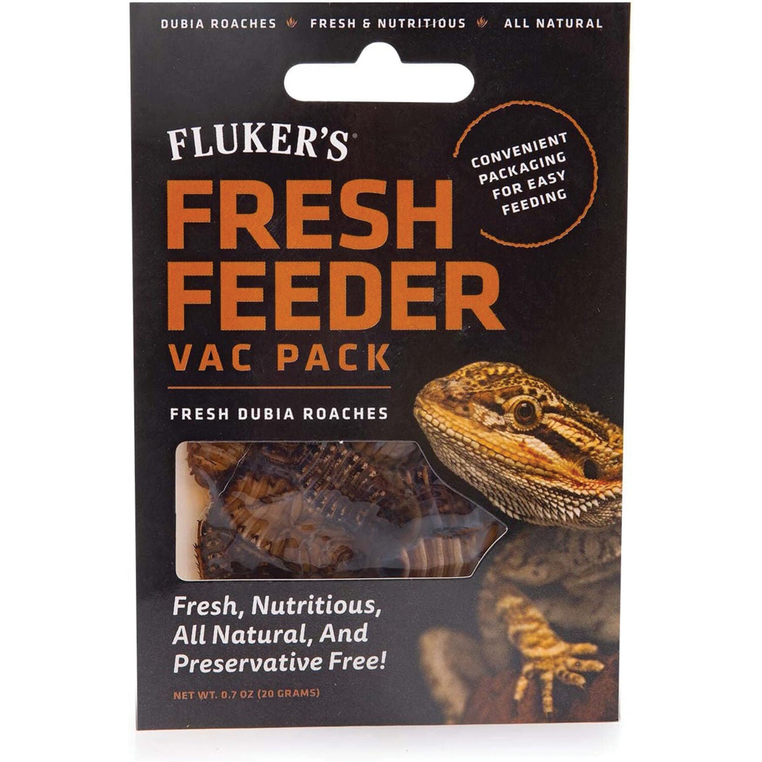 Fluker's Vac Pack Freh  Feeders Dubia Roaches Reptile Food