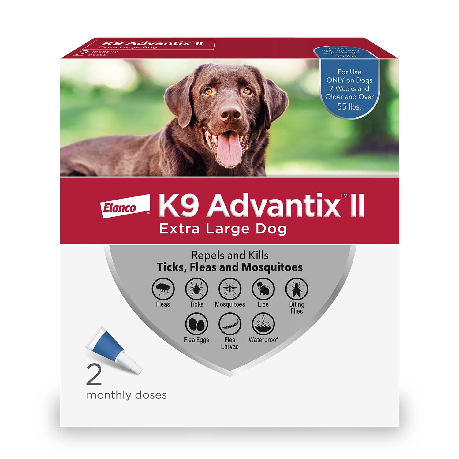K9 Advantix Ii Xl Dog Vet-Recommended Flea, Tick & Mosquito Topical Treatment & Prevention For Dogs Over 55-Lbs