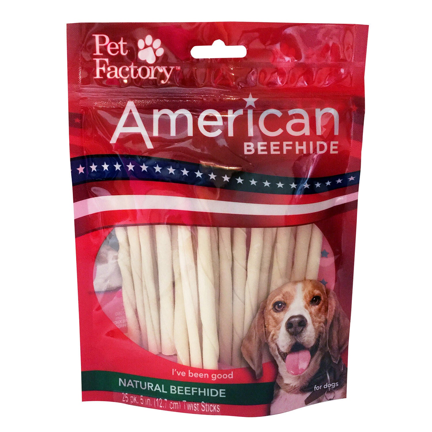 Pet Factory Beefhide Twist Sticks Dog Treat