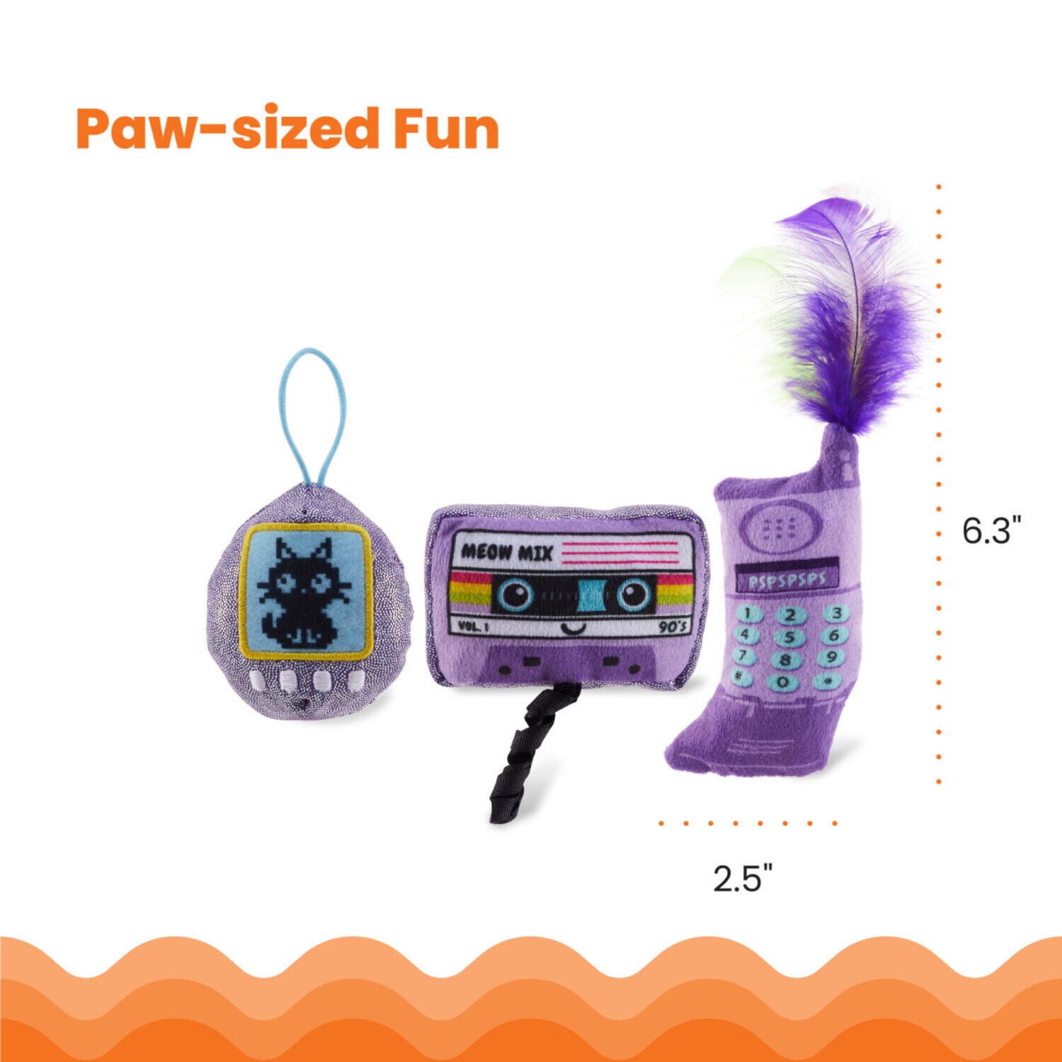 Catstages So Meowsome 90S Catnip Filled Cat Toys - Multipack