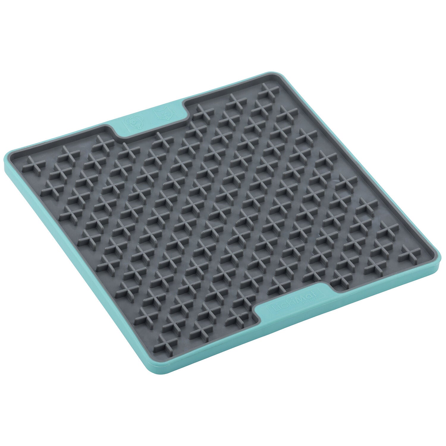 Lickimat Tuff Buddy Textured Lickmat & Slow Feeder For Small To Medium Sized Dogs - Turquoise