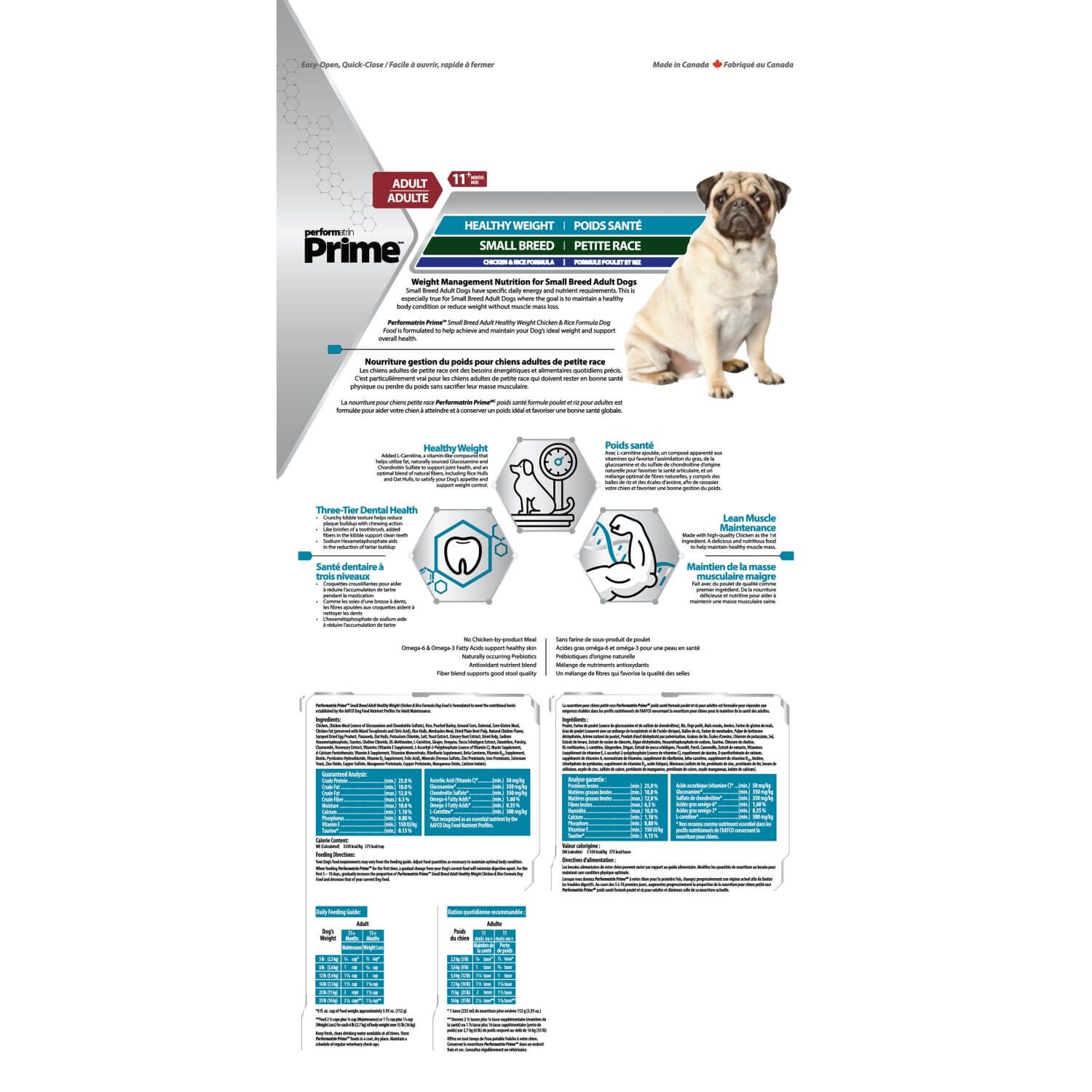 Performatrin Prime Healthy Weight Small Breed Formula Dry Dog Food