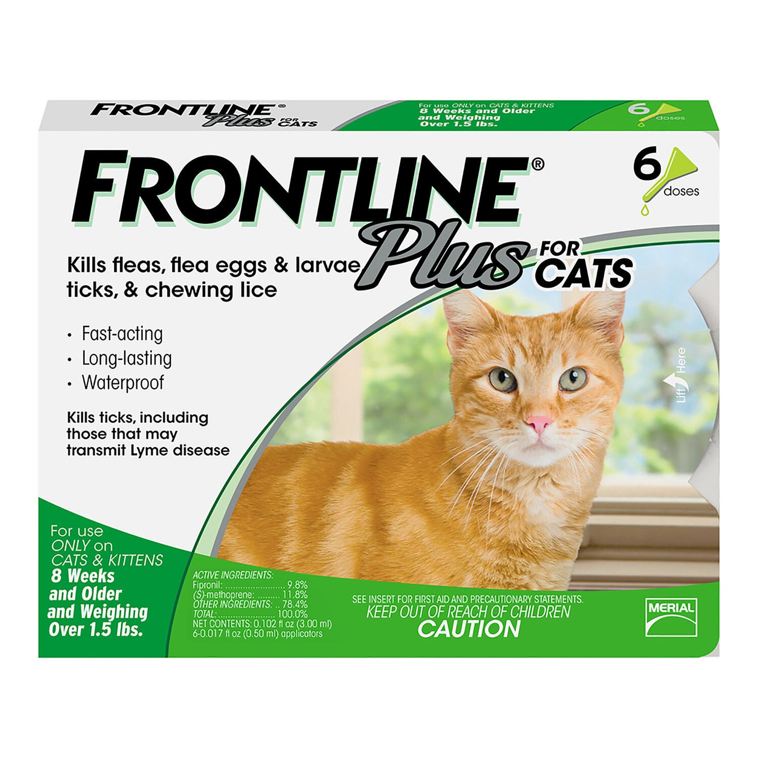 Frontline Plus Flea & Tick Treatment For Cats