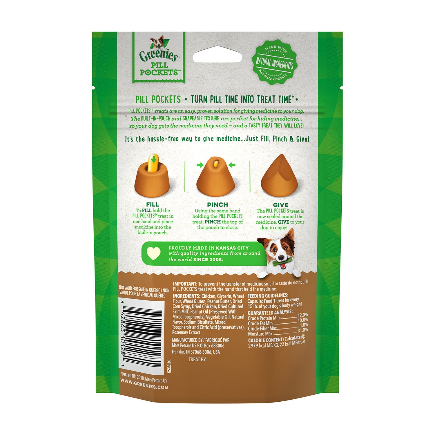 Greenies Pill Pockets With Real Peanut Butter Capsules Dog Treat