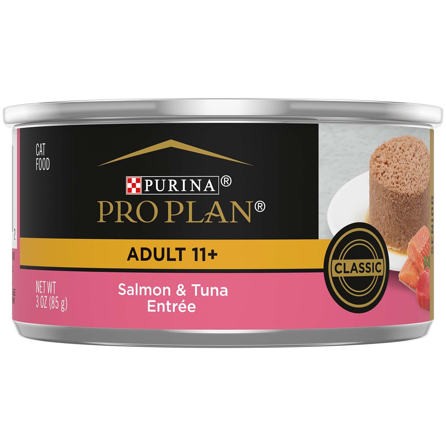 Purina Pro Plan Pate High Protein Senior Wet Cat Food, Salmon & Tuna Entree