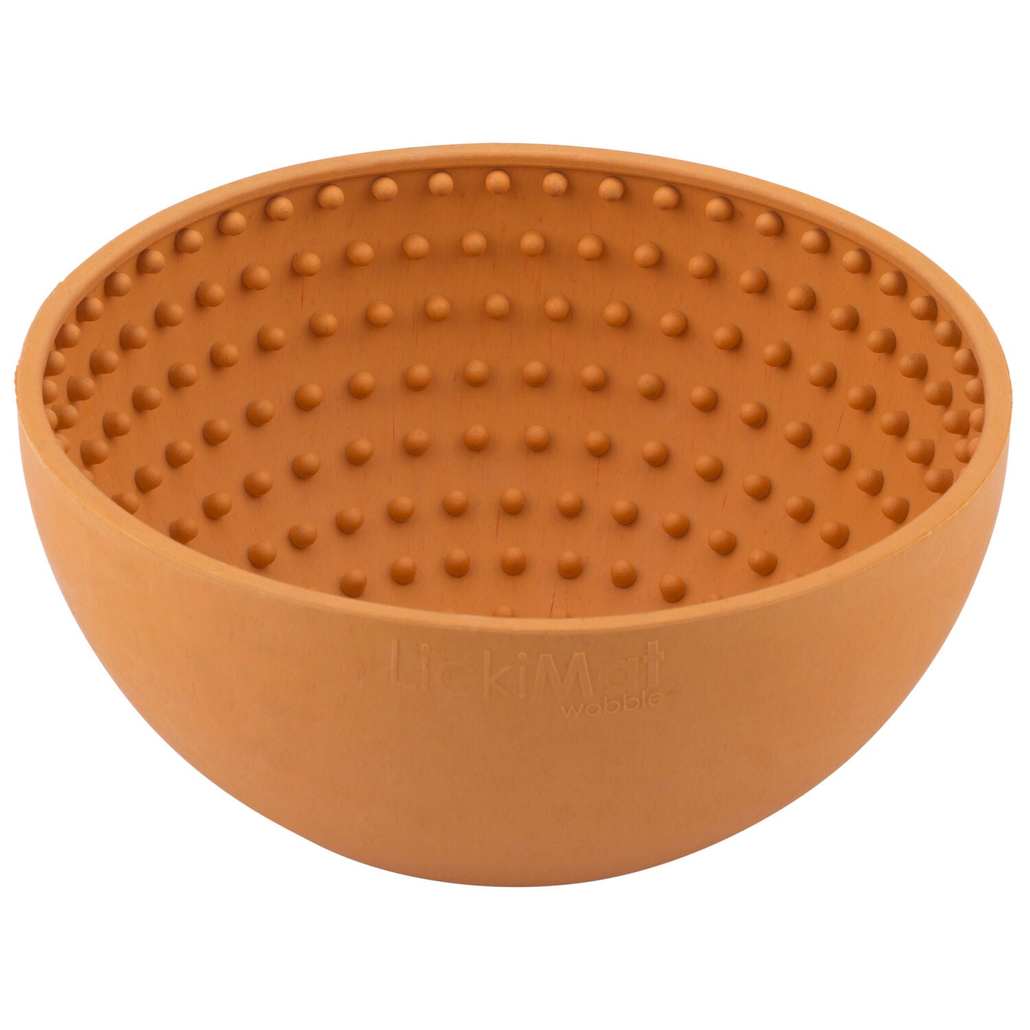 Lickimat Wobble Lickmat & Slow Feeder Textured Dog Bowl - Orange