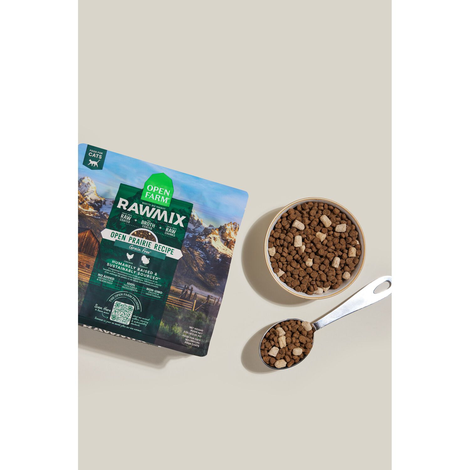 Open Farm Rawmix Grain-Free Open Prairie Dry Cat Food, 8Lb