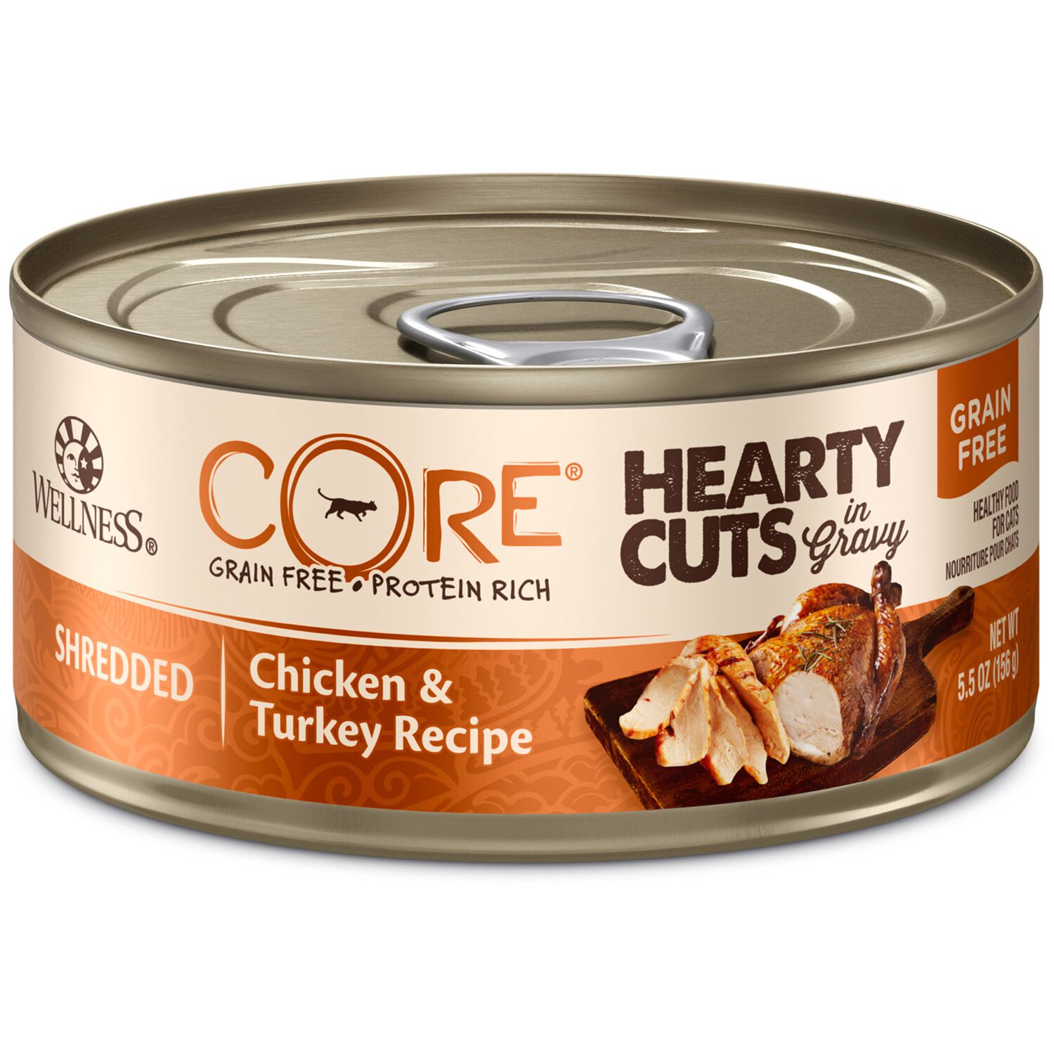 Wellness Core Hearty Cuts Natural Grain Free Chicken & Turkey Wet Cat Food