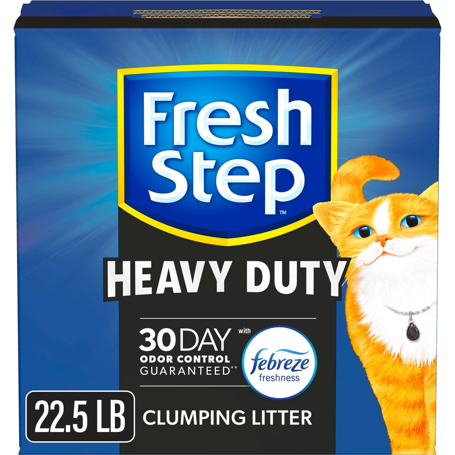Fresh Step Heavy Duty 30 Day Odor Control With Febreze Freshness Clumping Cat Litter, 22.5Lb